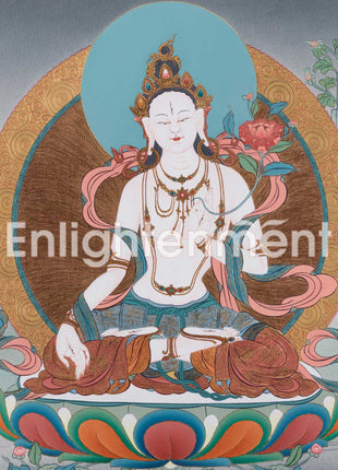 White Tara Thangka | Authentic Hand-painted Tibetan Art