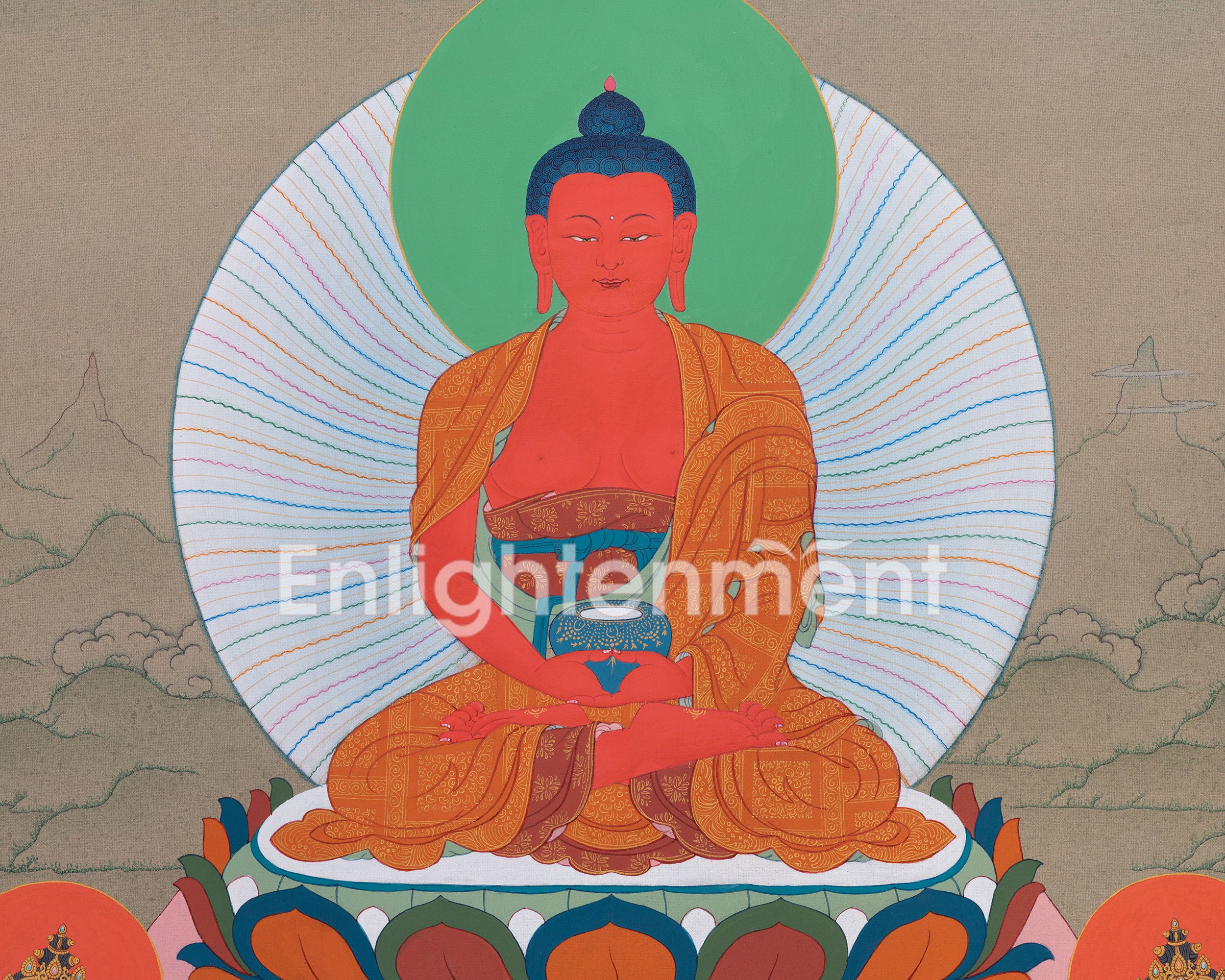 Amitabha Buddha Thangka | Traditional Hand Painted Artwork | Gift Idea