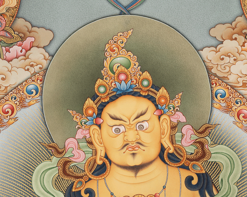 Dzambhala Thangka Print | Vajrayana Fine Artwork