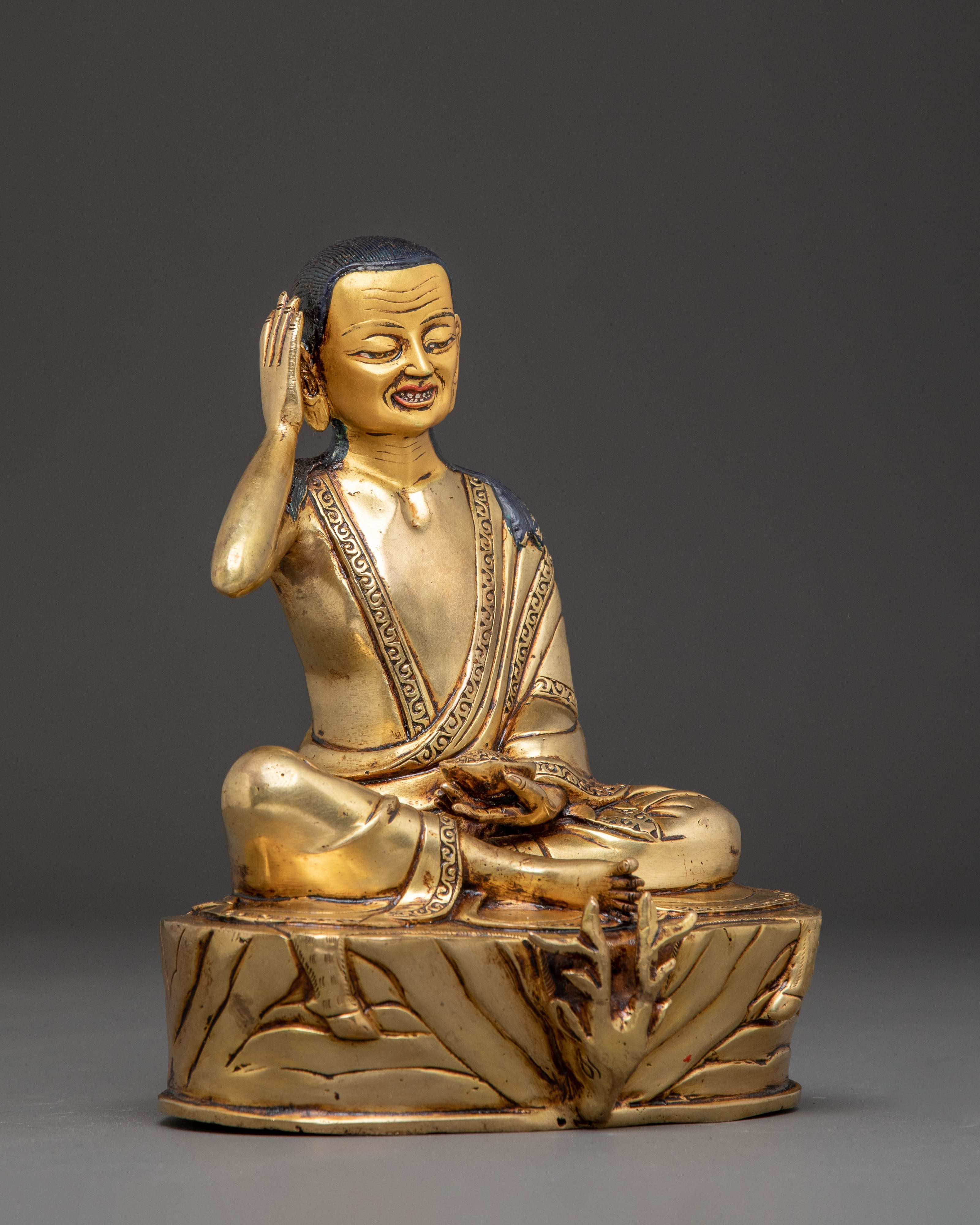 Sacred Golden Statue of Milarepa | Path to Enlightenment