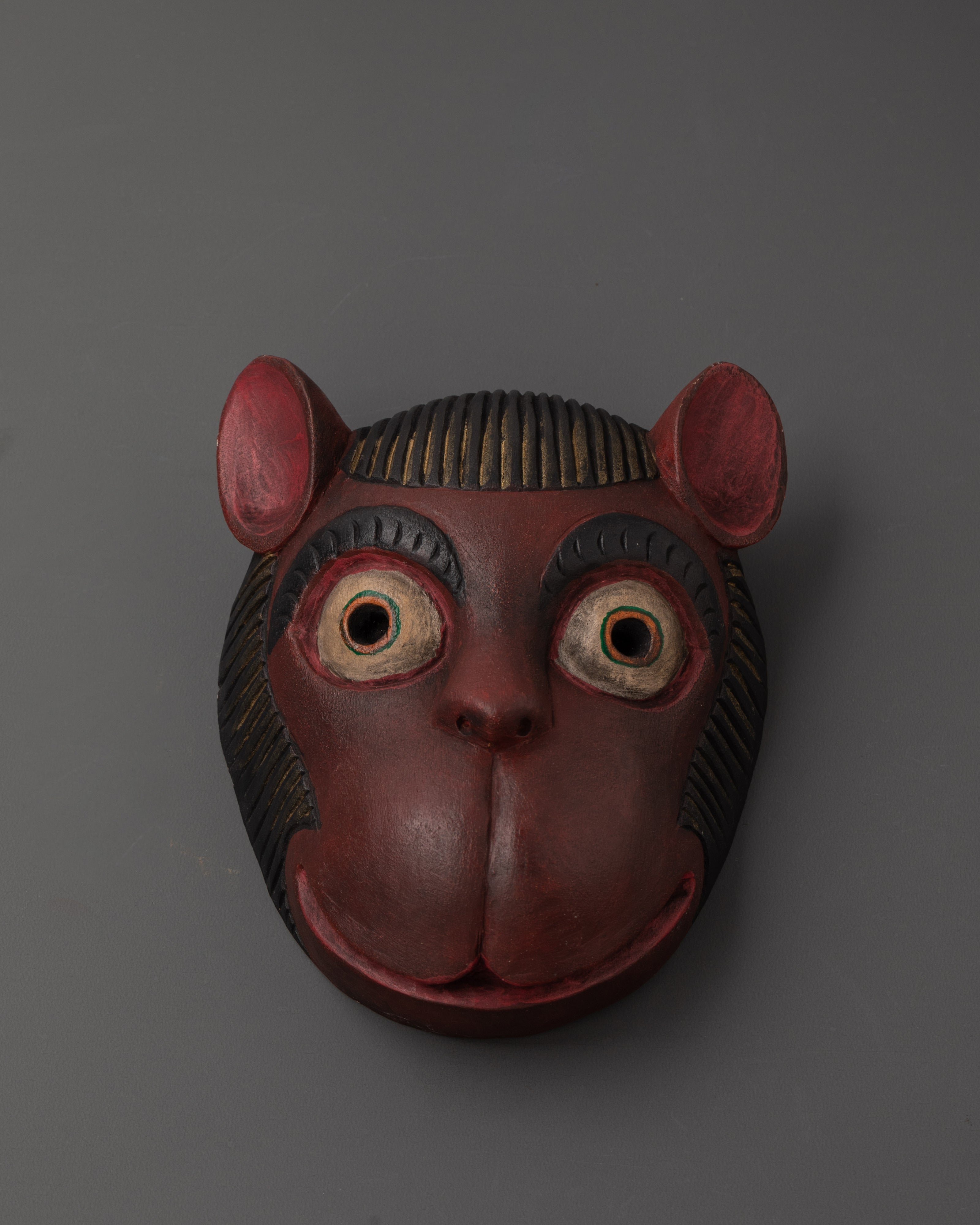 Tribal Monkey Mask Wall Hanging | Handcrafted Wooden Ethnic Decor