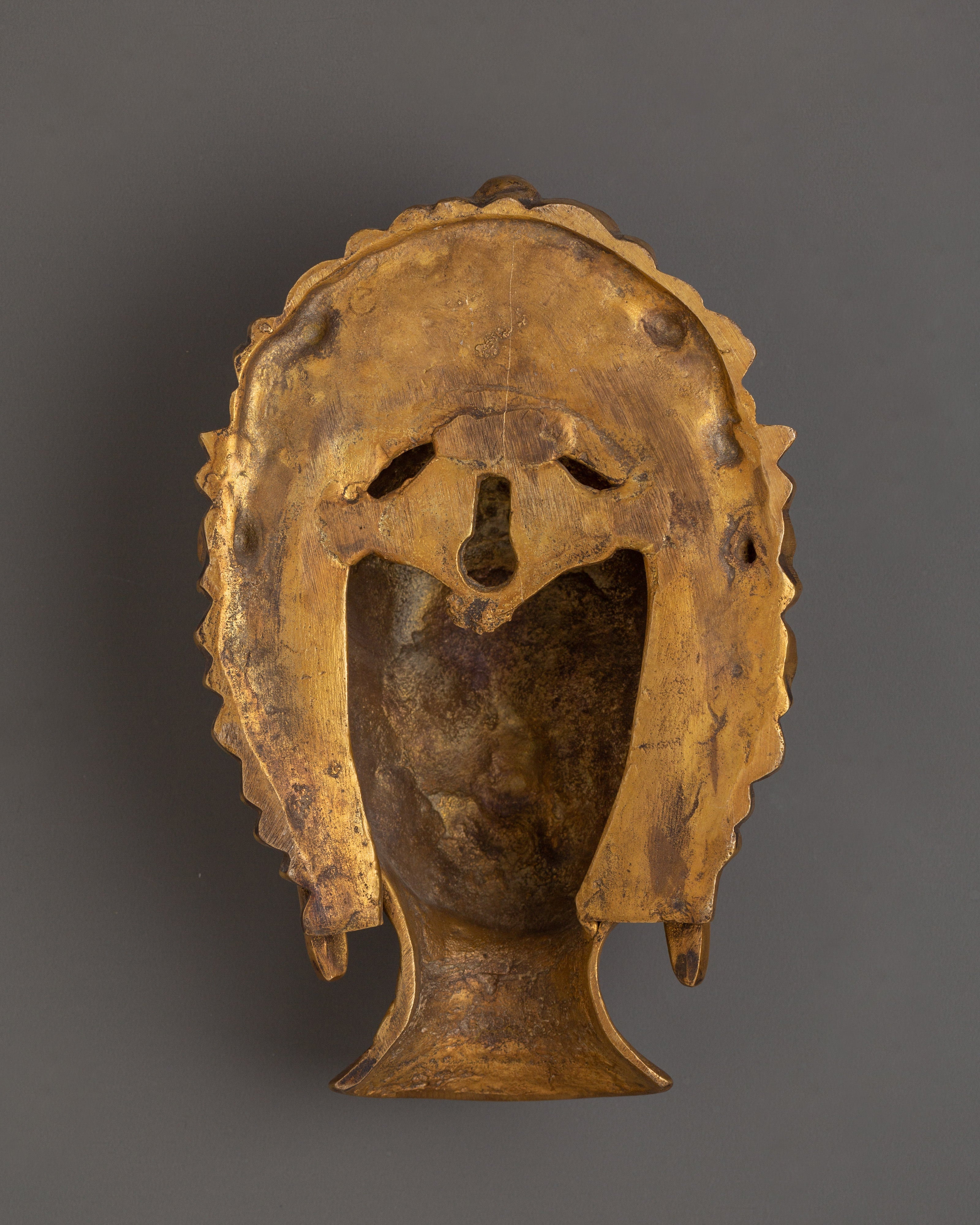 Brass Buddha Head Wall Hanging | Spiritual Home Decor, Meditation Art