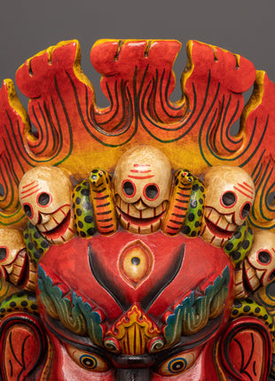Wrathful Mask of Bhairav | A Powerful Guardian Symbol