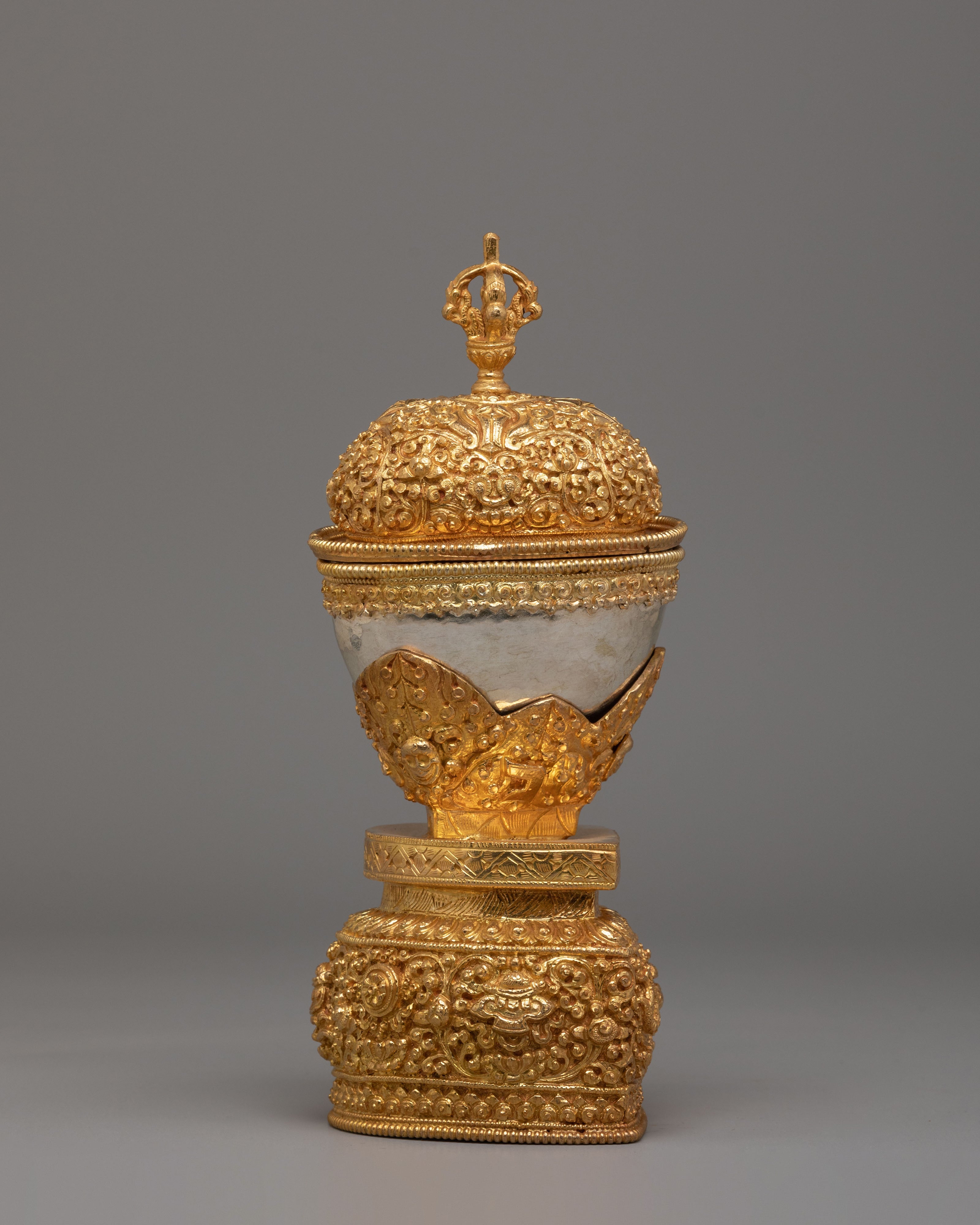 Spiritual Kapala Meditation Set | Tibetan Buddhist Ritual Offering Vessel