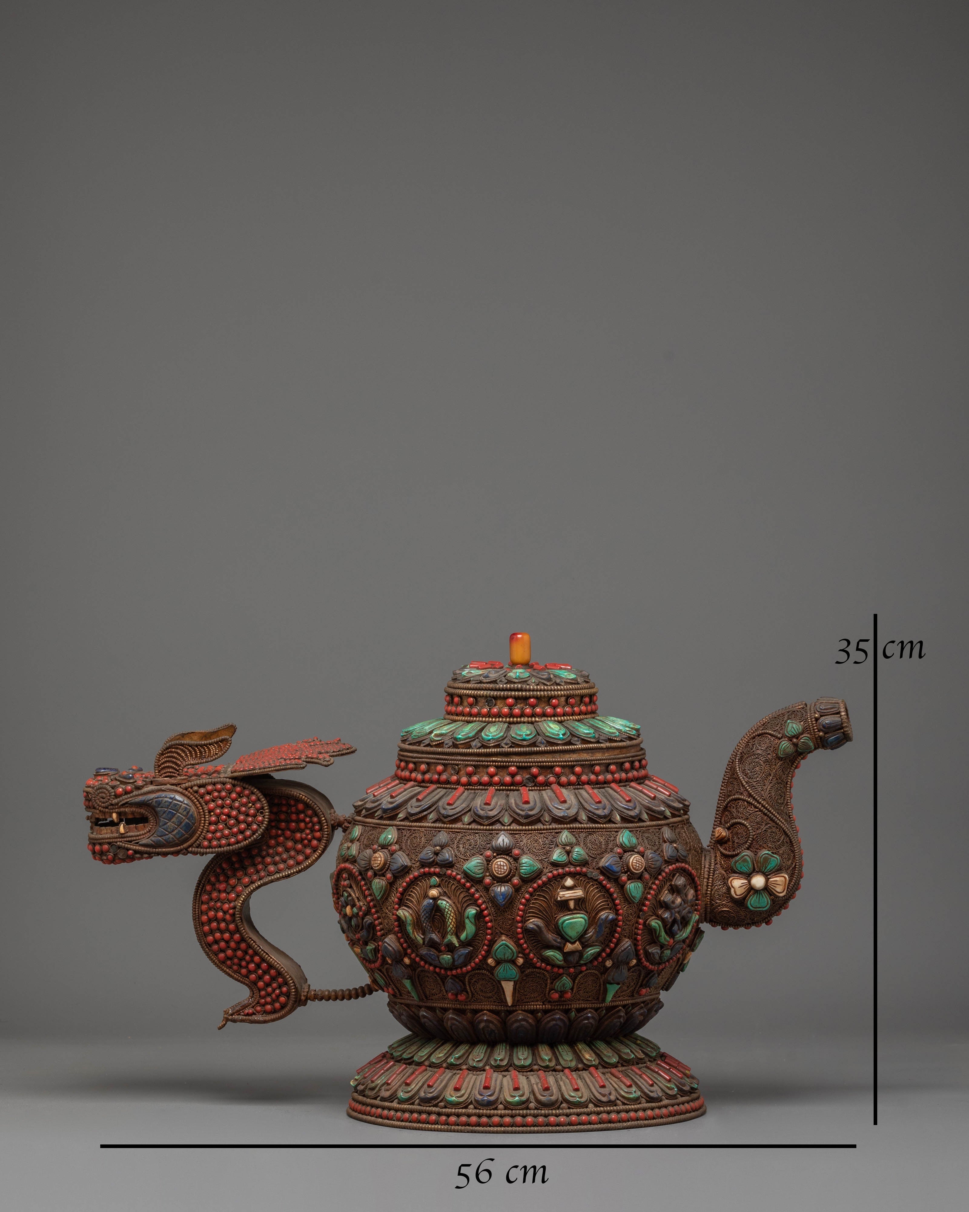 Dragon Motif Tea Pot | Decorative Dragon Tea Vessel