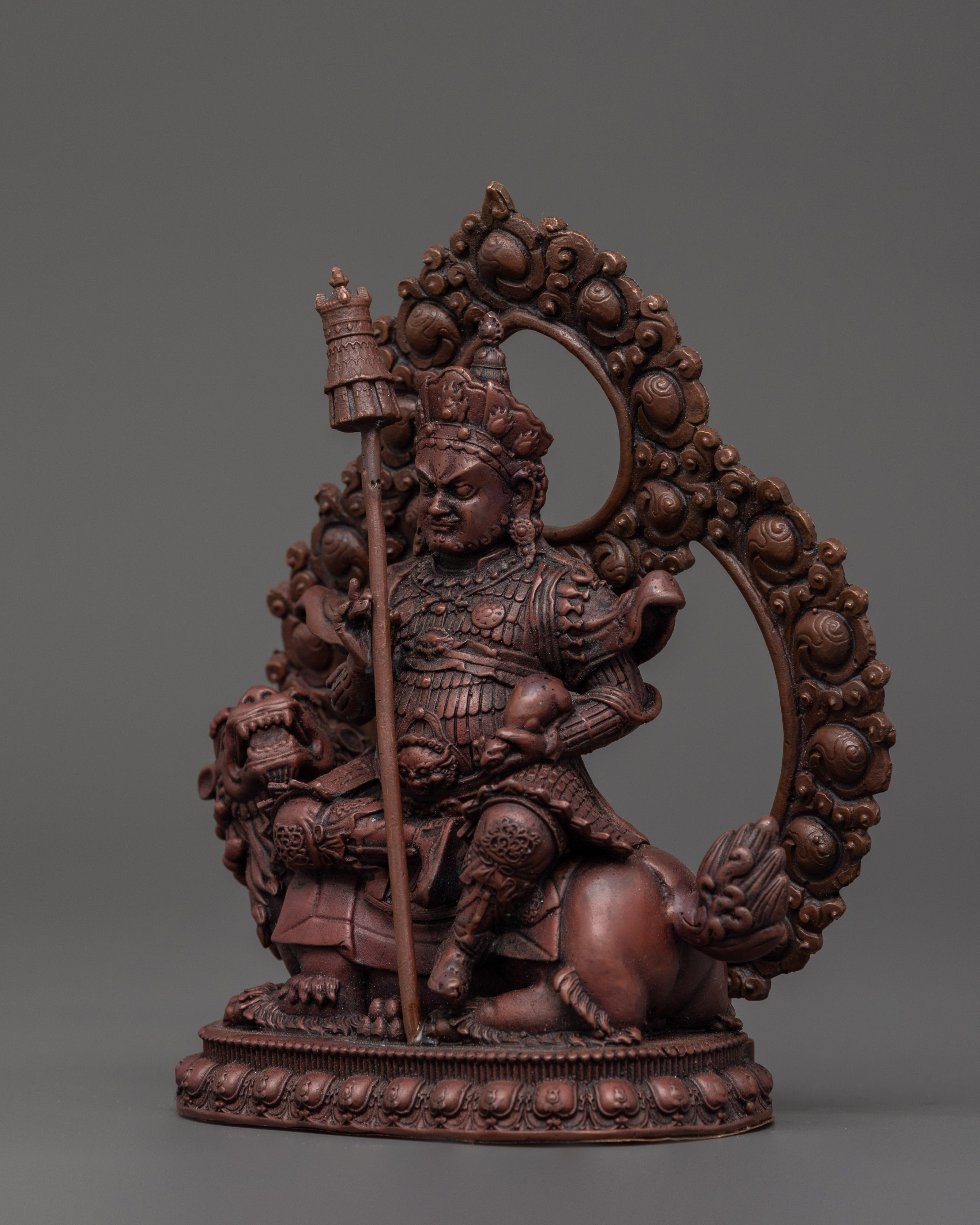 Oxidized Copper Namtoshe Statue | Buddhist Guardian Deity Sculpture