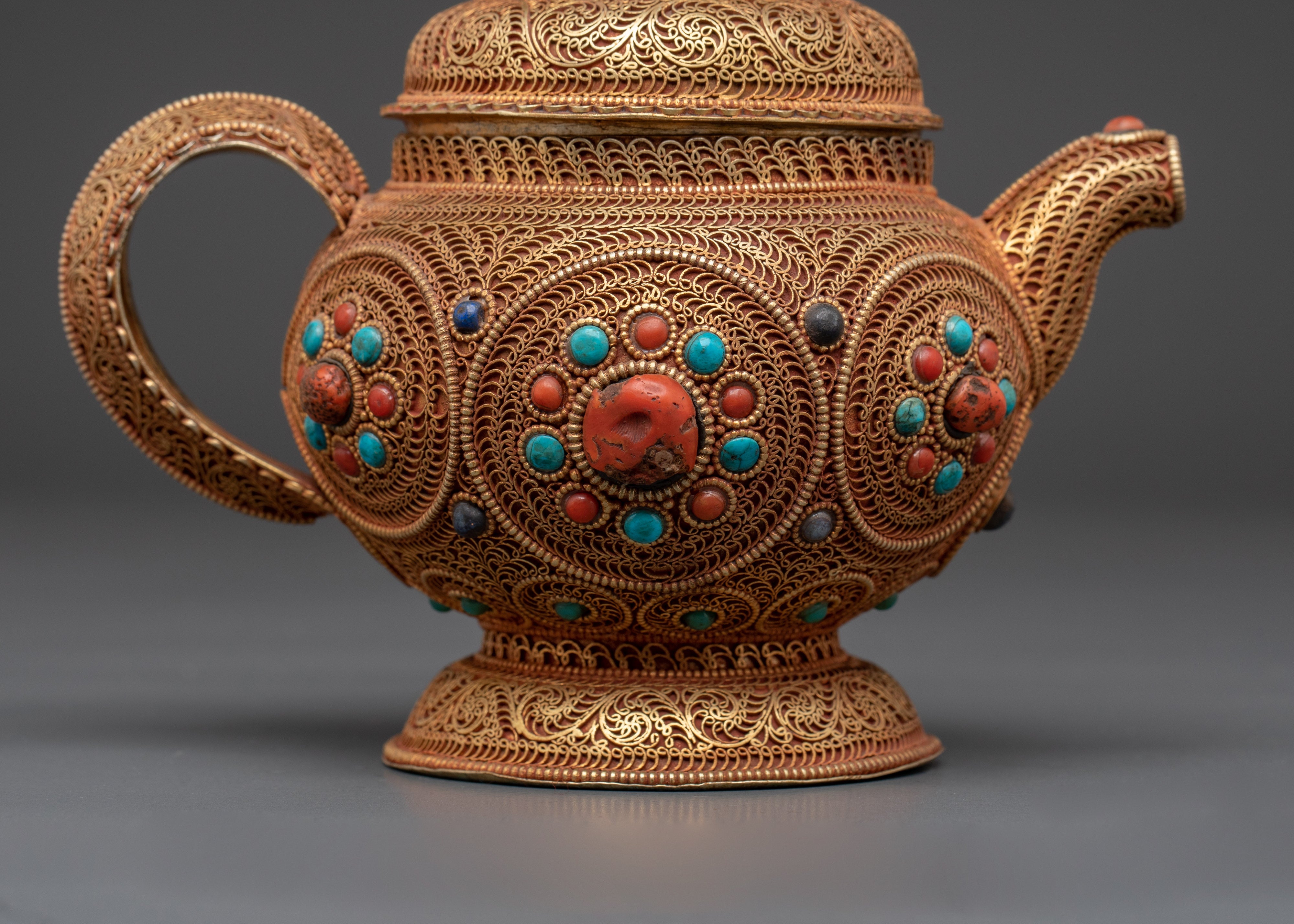 Sacred Buddhist Teapot | Tibetan Ritual Vessel
