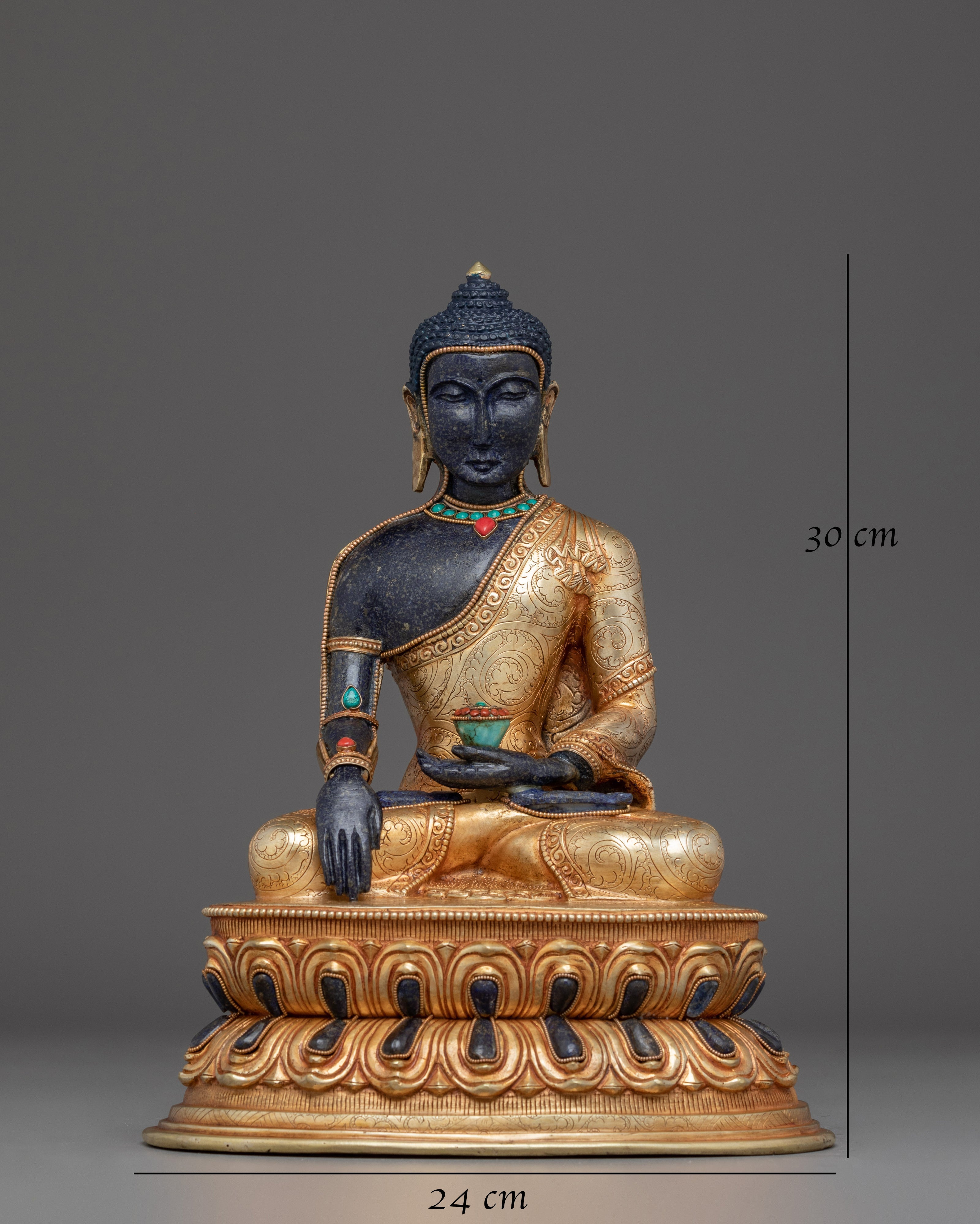 Sacred Enlightened Shakyamuni Buddha Statue | Traditional Tibetan Buddhist Art