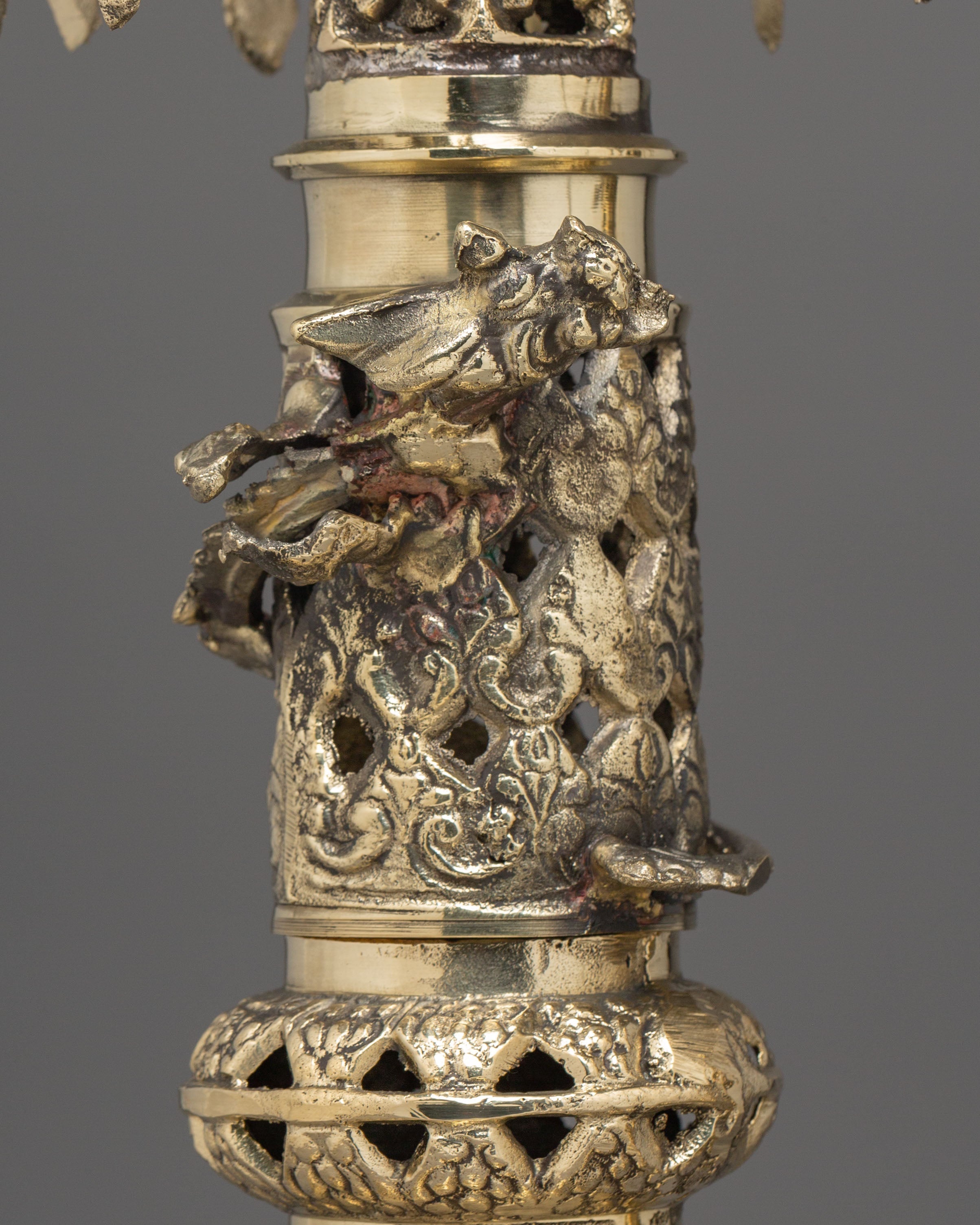 Handmade Panas Oil Lamp Set | Sacred Brass Lamp