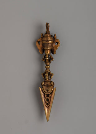 Tibetan Copper Phurba Kila | Ritual Buddhist Dagger