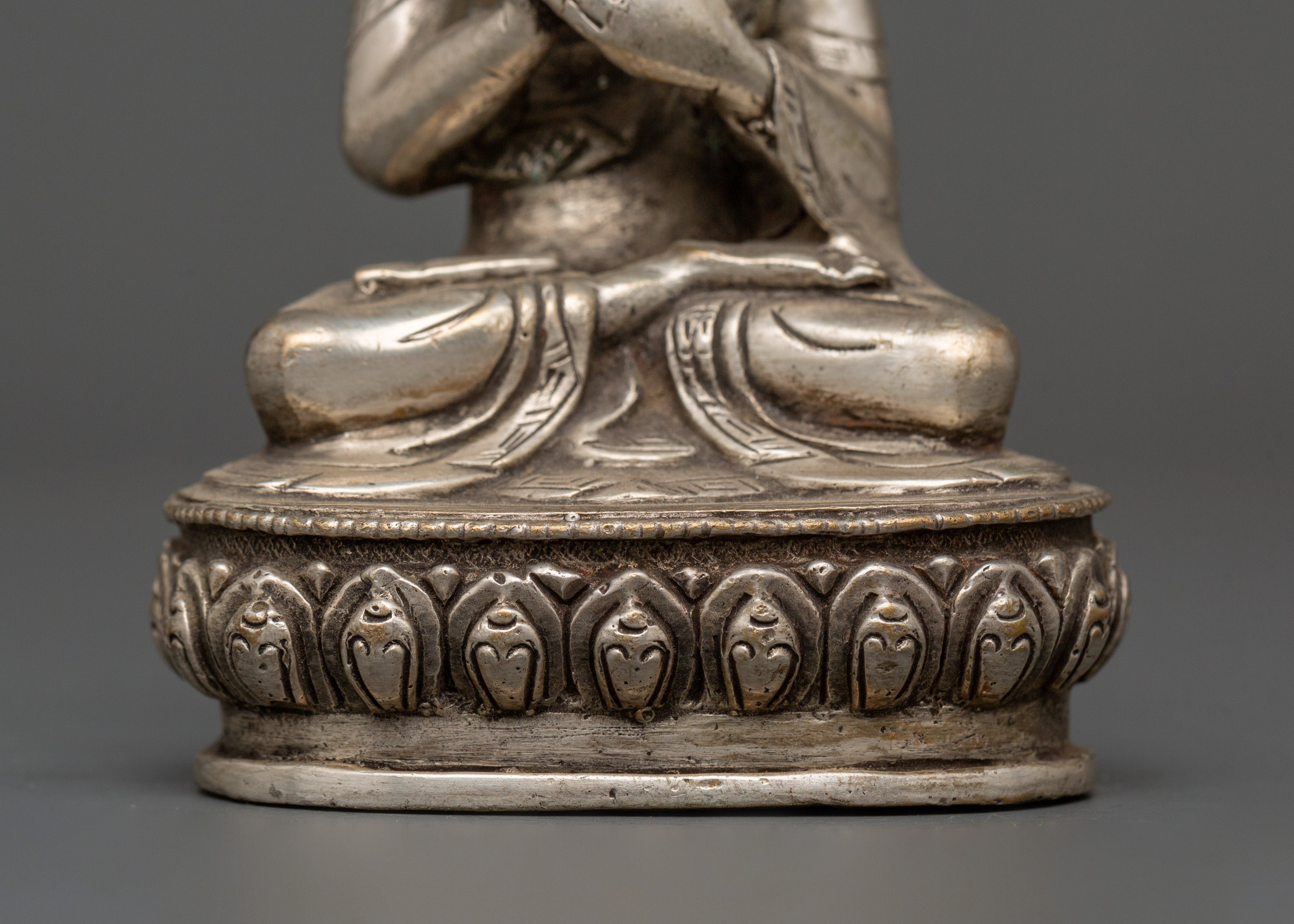 Handcrafted Tibetan Dharma Chakra Mudra Vairocana Buddha | Cosmic Buddha of Wisdom