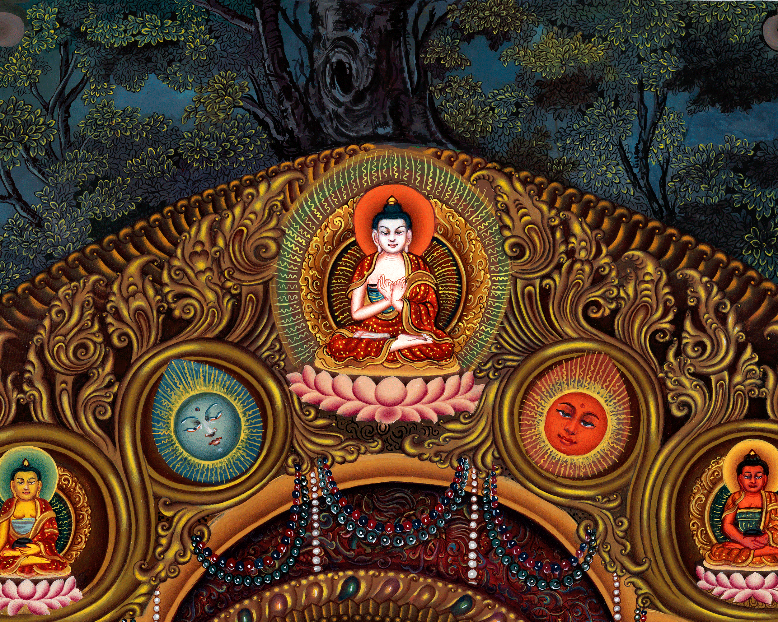 Bashundhara Canvas Print | Divine Bashundhara Wall Hanging | Traditional Gift Ideas