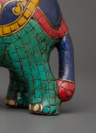 Decorative Brass Elephant Statue | Home & Spiritual Good Luck Decor