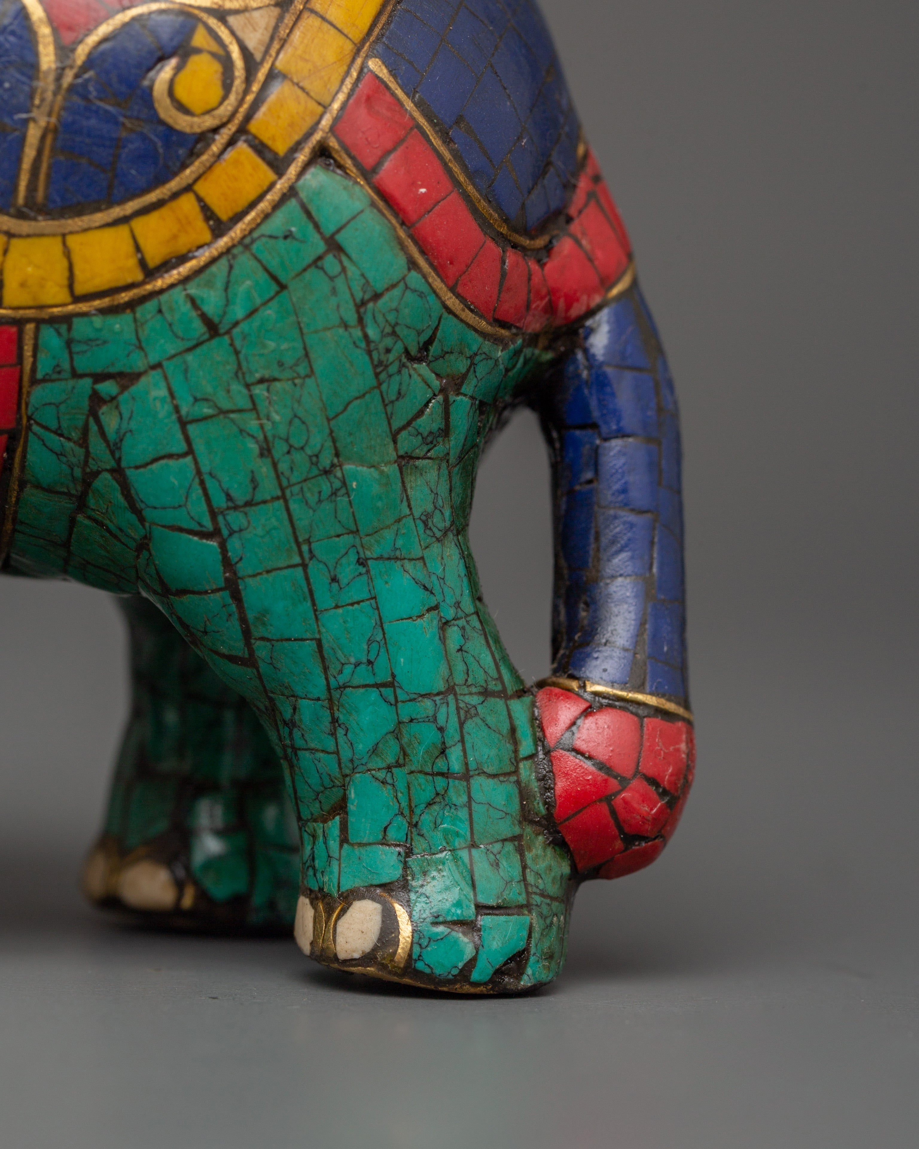 Decorative Brass Elephant Statue | Home & Spiritual Good Luck Decor