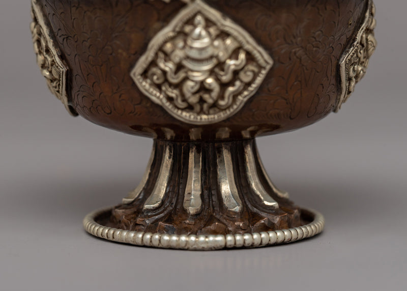 Seven Tibetan Offering Bowls | Beautiful Motifs for Rituals & Ceremonies