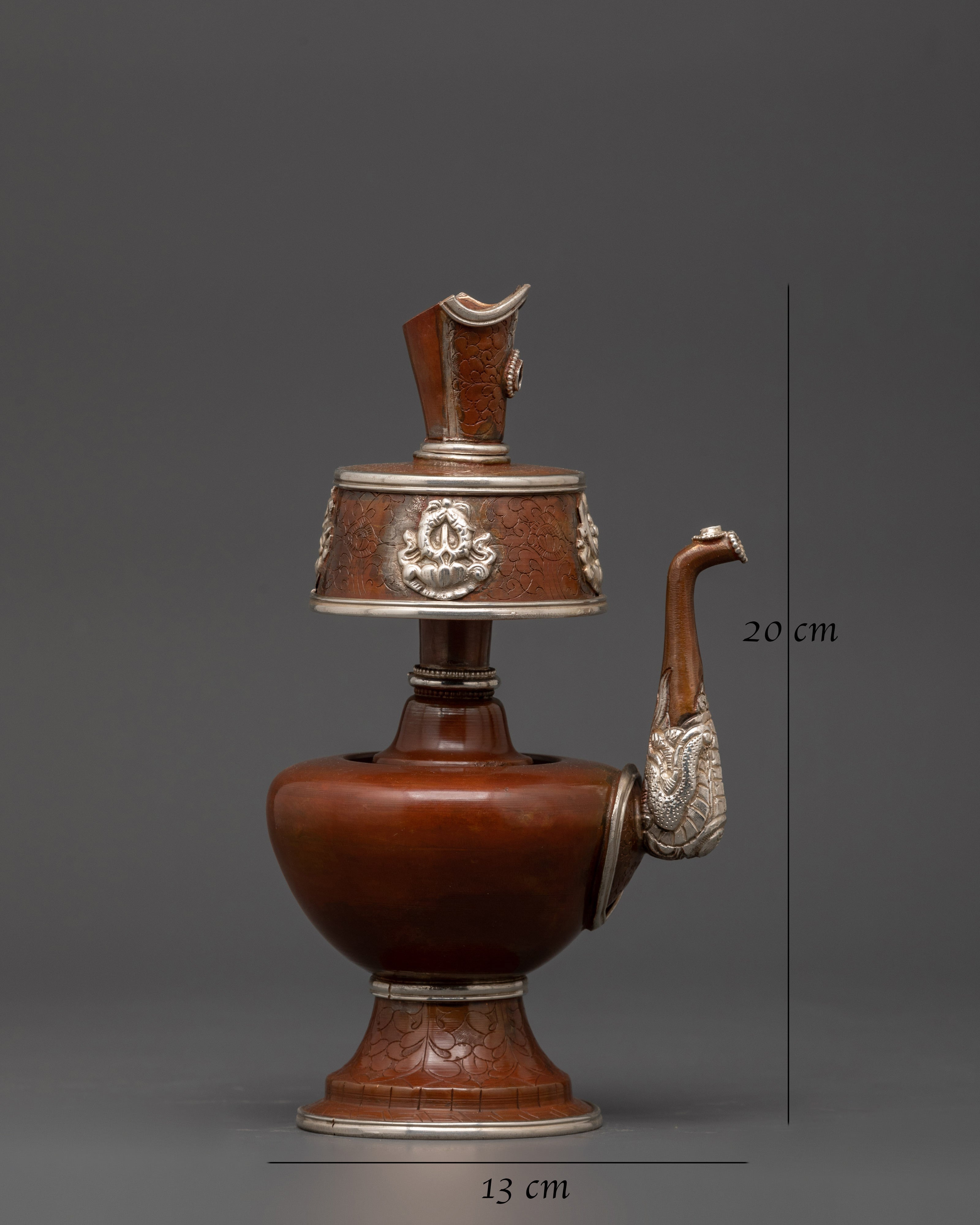 Tibetan Bhumba Water Offering Vase | Handmade Altar Decor for Meditation, Rituals and Blessing