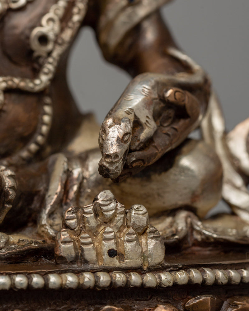 Oxidized Dzambhala Statue | The Buddhist Wealth Deity