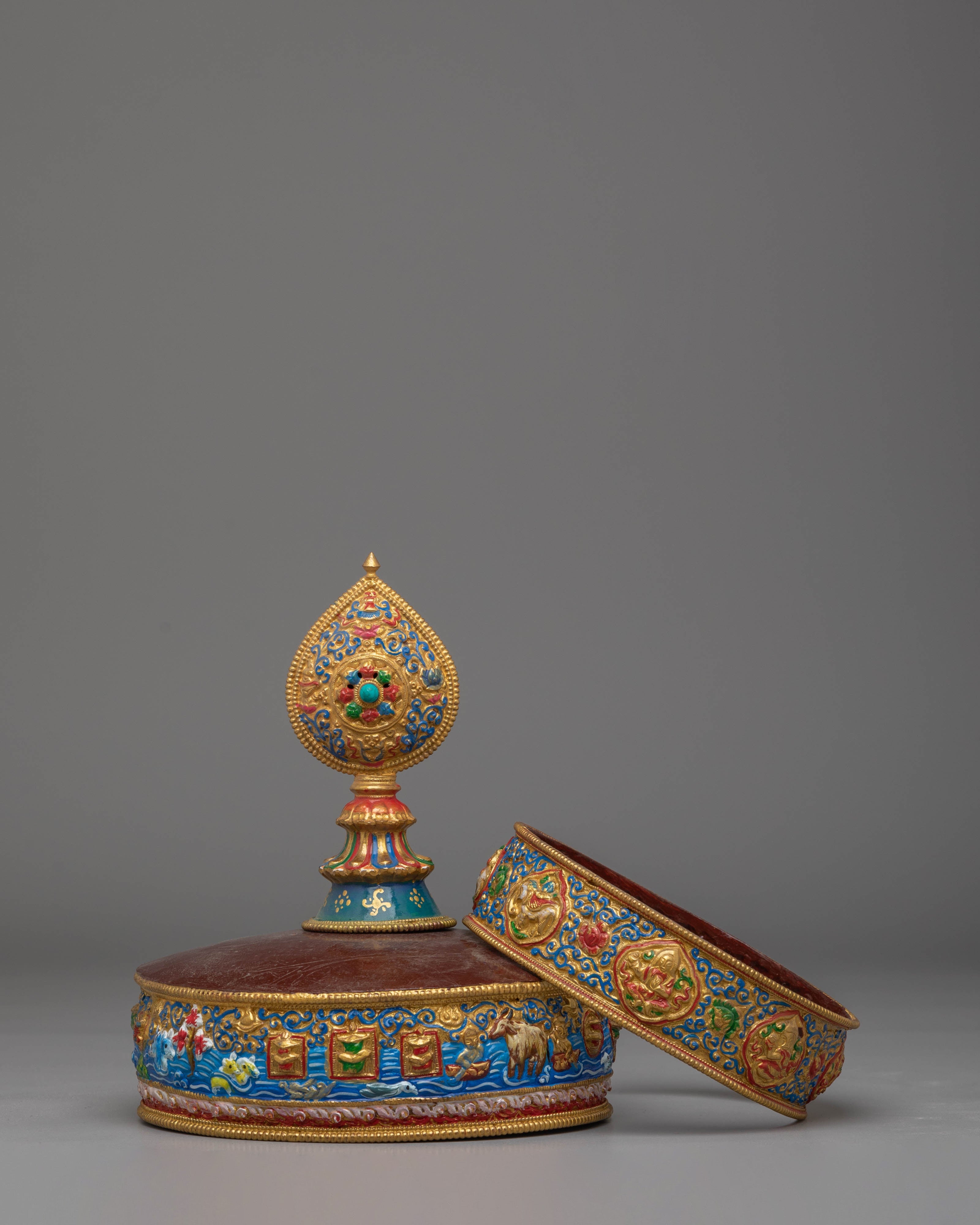 Handmade Tibetan Mandala Offering | Sacred Spiritual Decor for Meditation