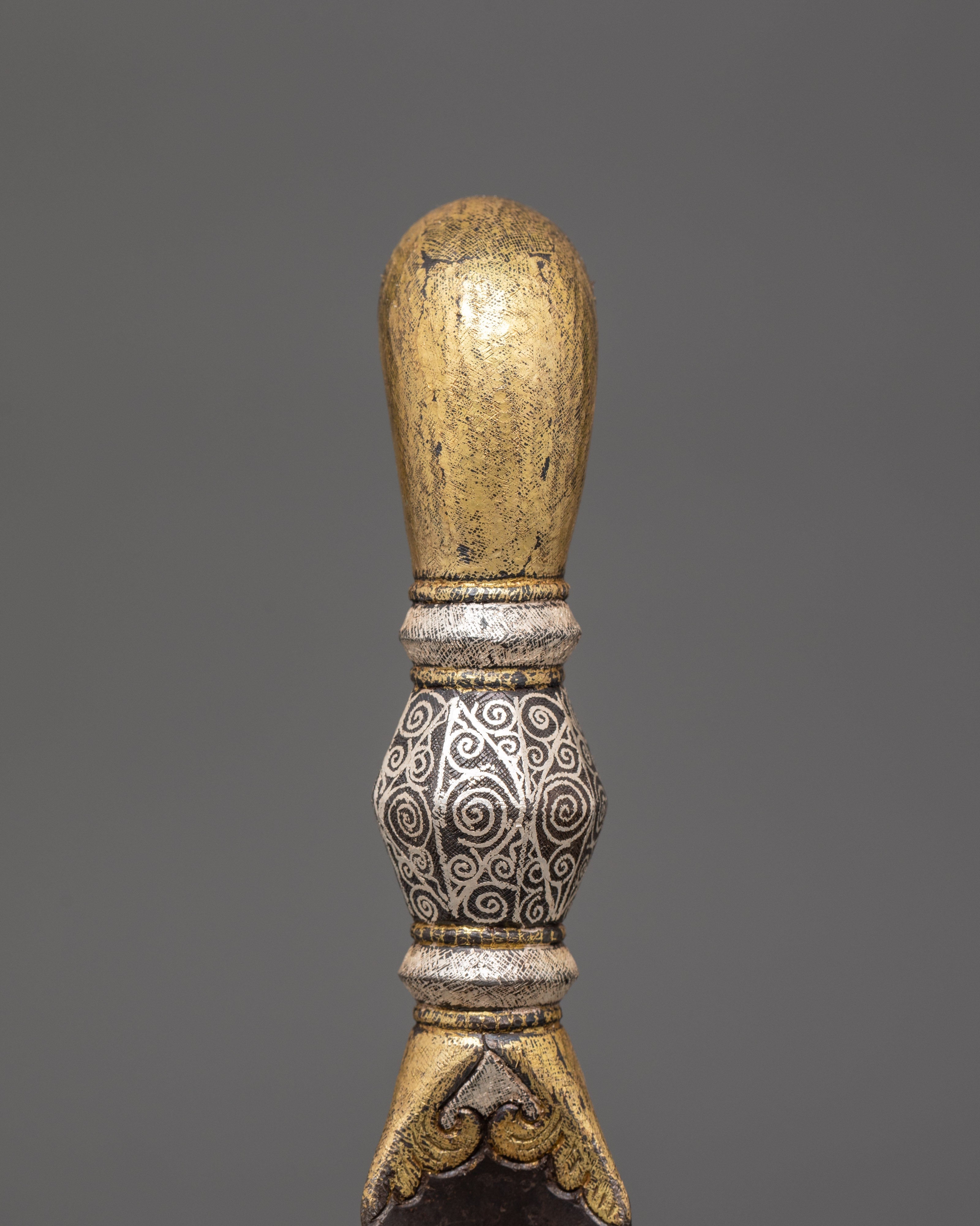 Brass Inlaid Phurba | Tibetan Dagger for Ritual Protection