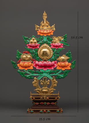 Tibetan Melong Home Decor | Copper Home Altar Art