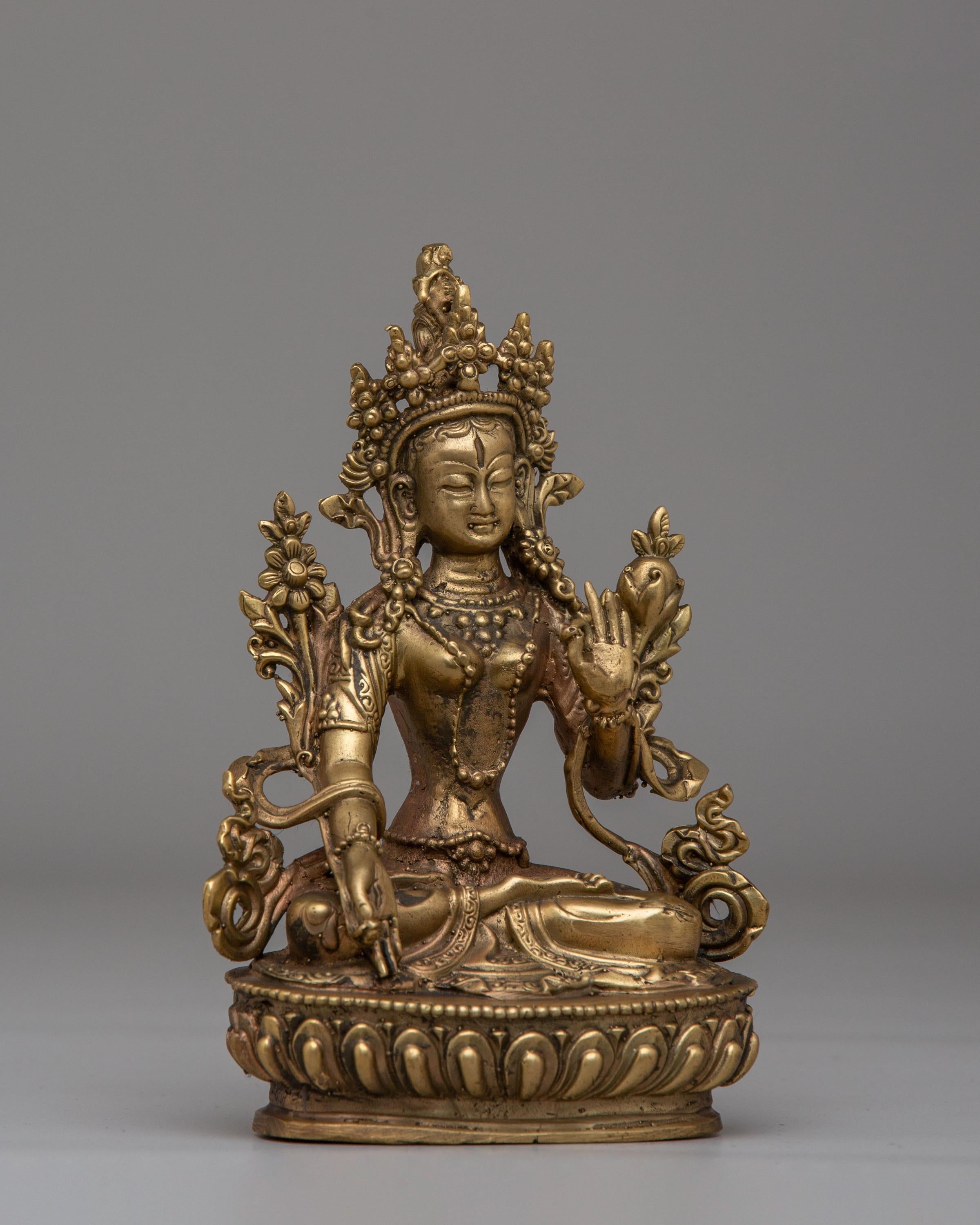 Handcrafted Tibetan White Tara Statue | Mother of Liberation