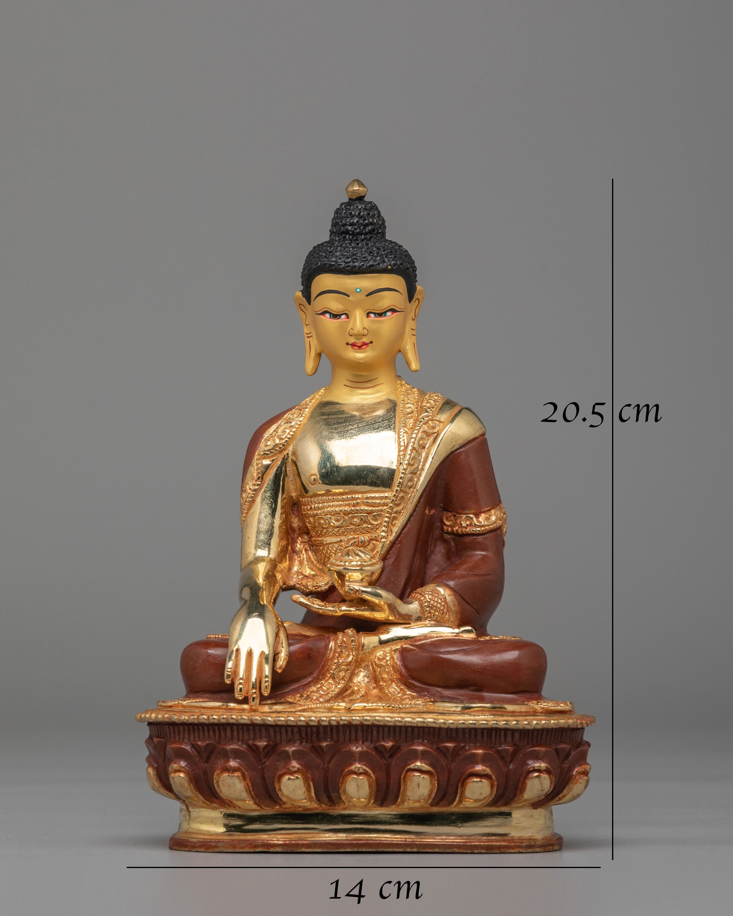 Divine Shakyamuni Buddha Sculpture | Handcrafted Copper Statue
