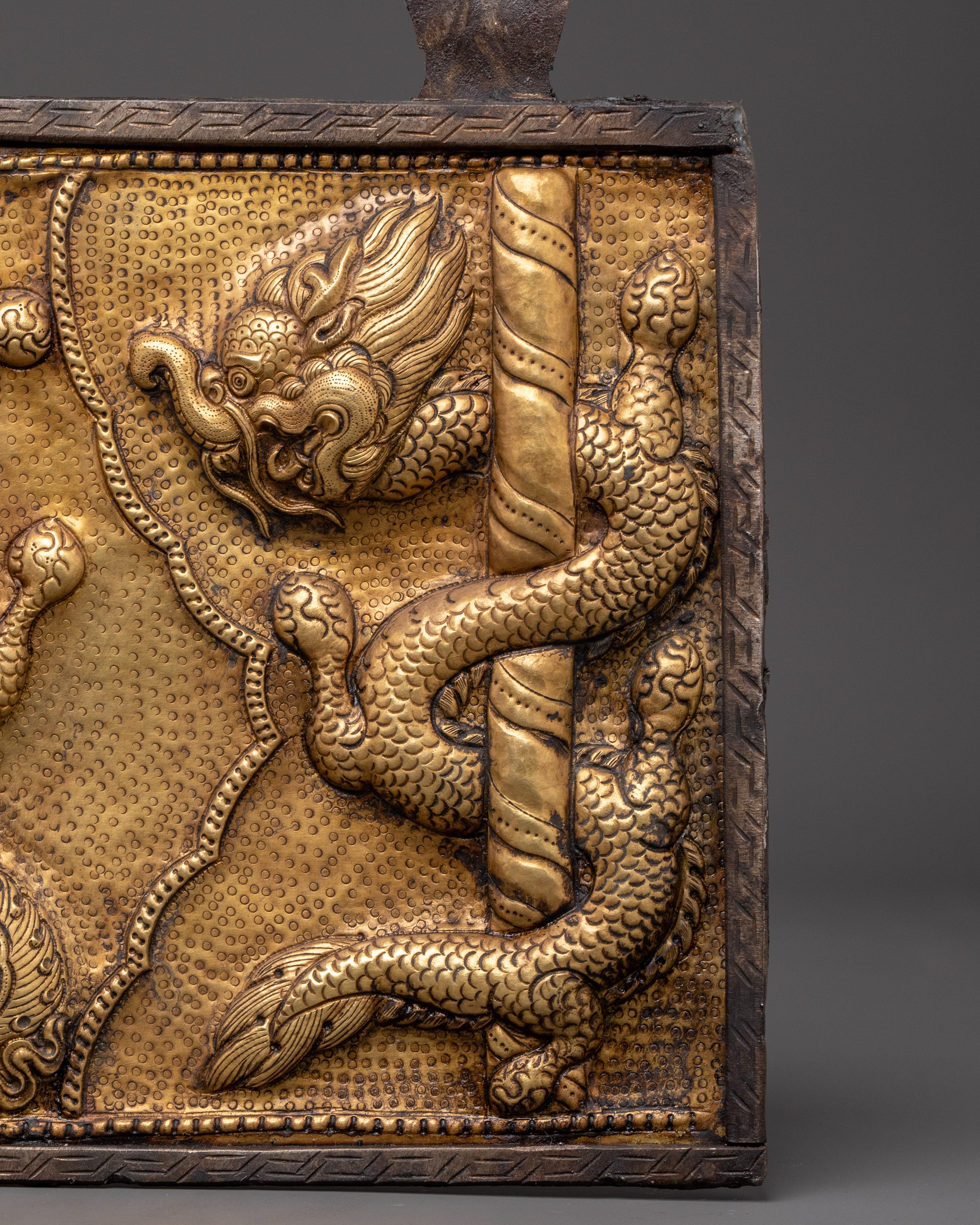 Buddhist Brass Wall Hanging | Spiritual Ritual Shrine Decor