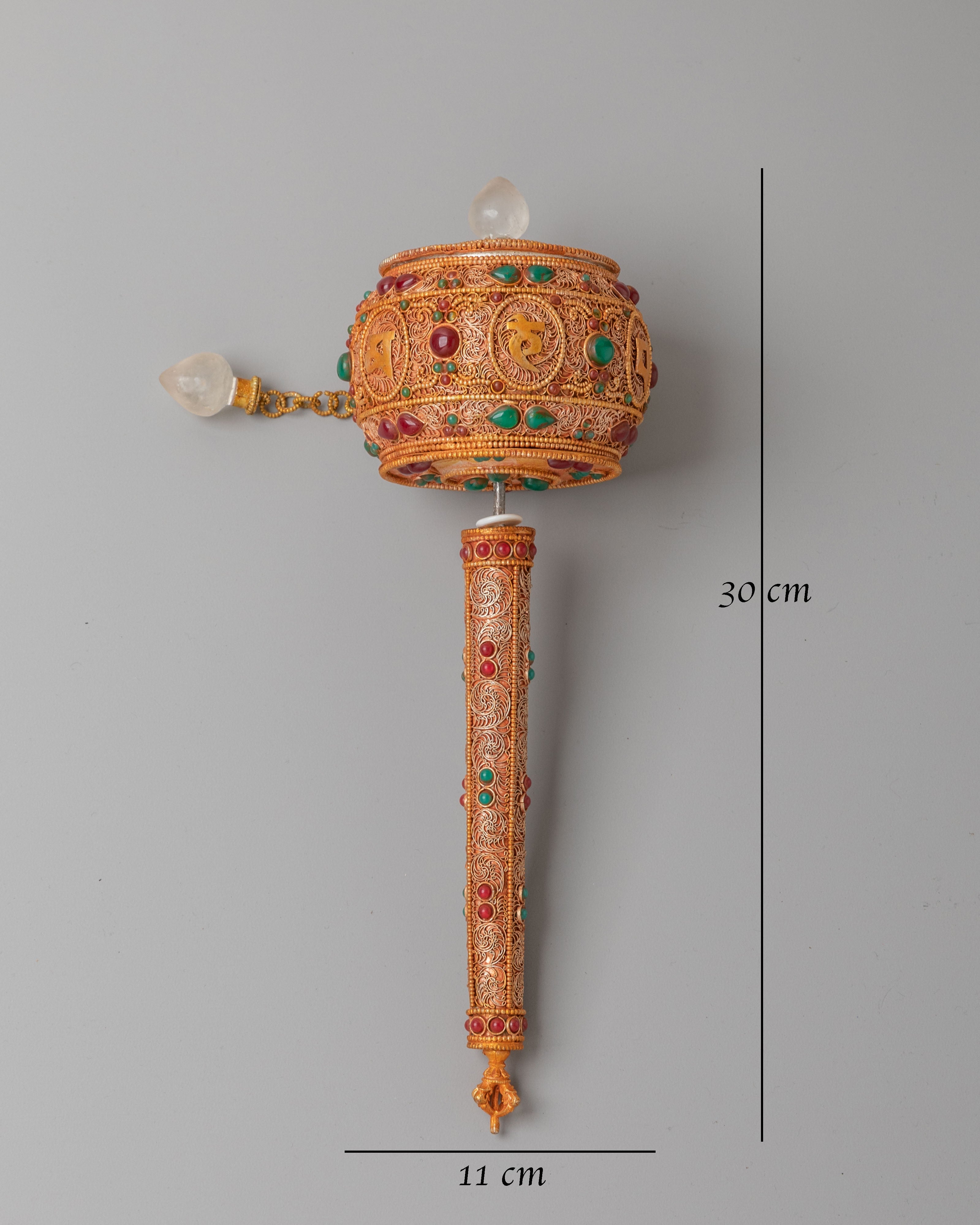 Mantra Mani Prayer Wheel | Handcrafted Tibetan Buddhist Prayer Wheel