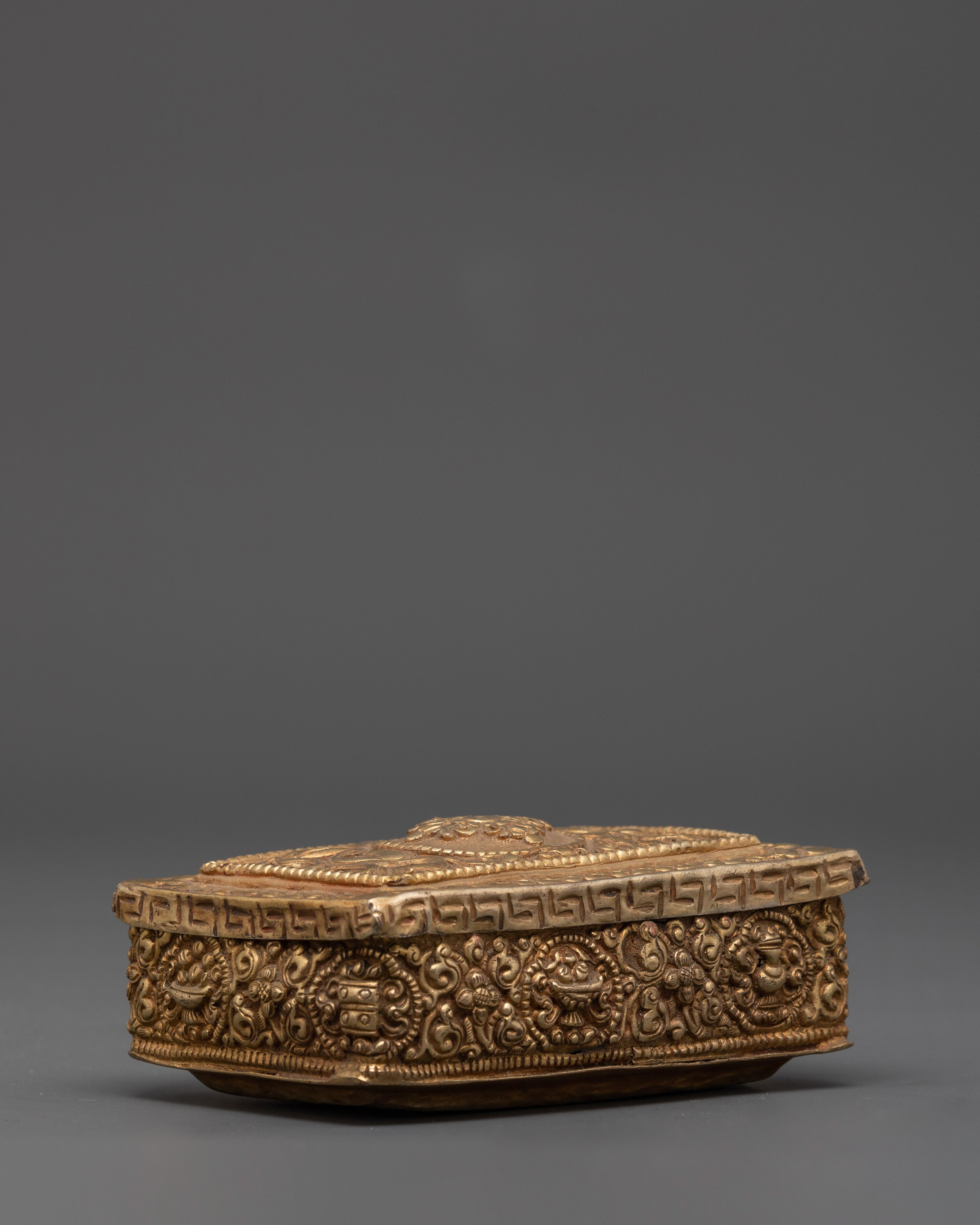 Decorative Gold Plated Keepsake Box | Elegant Copper Jewelry and Trinket Storage