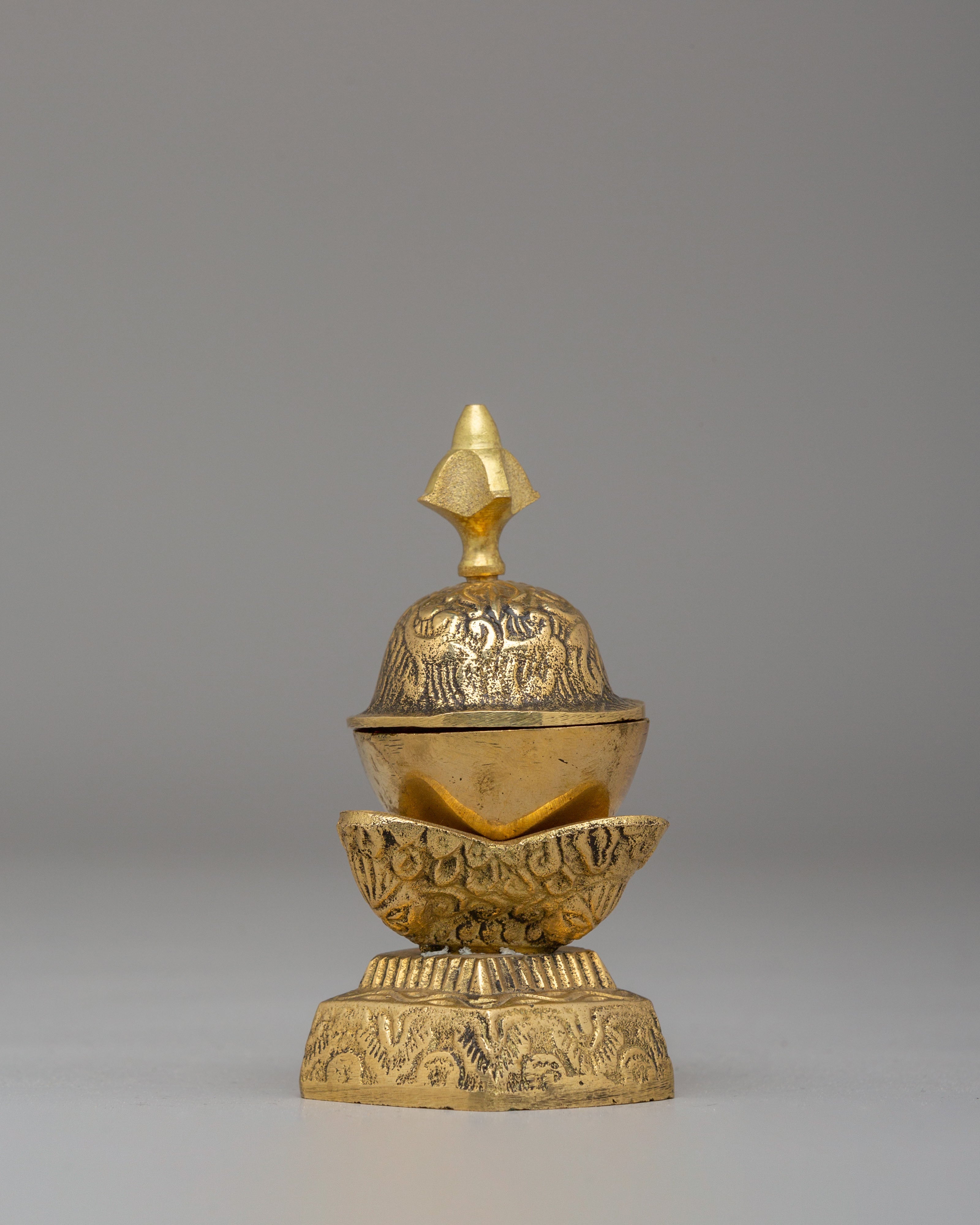 Sacred Buddhist Kapala Set for Altar | Ritual Offering Vessels