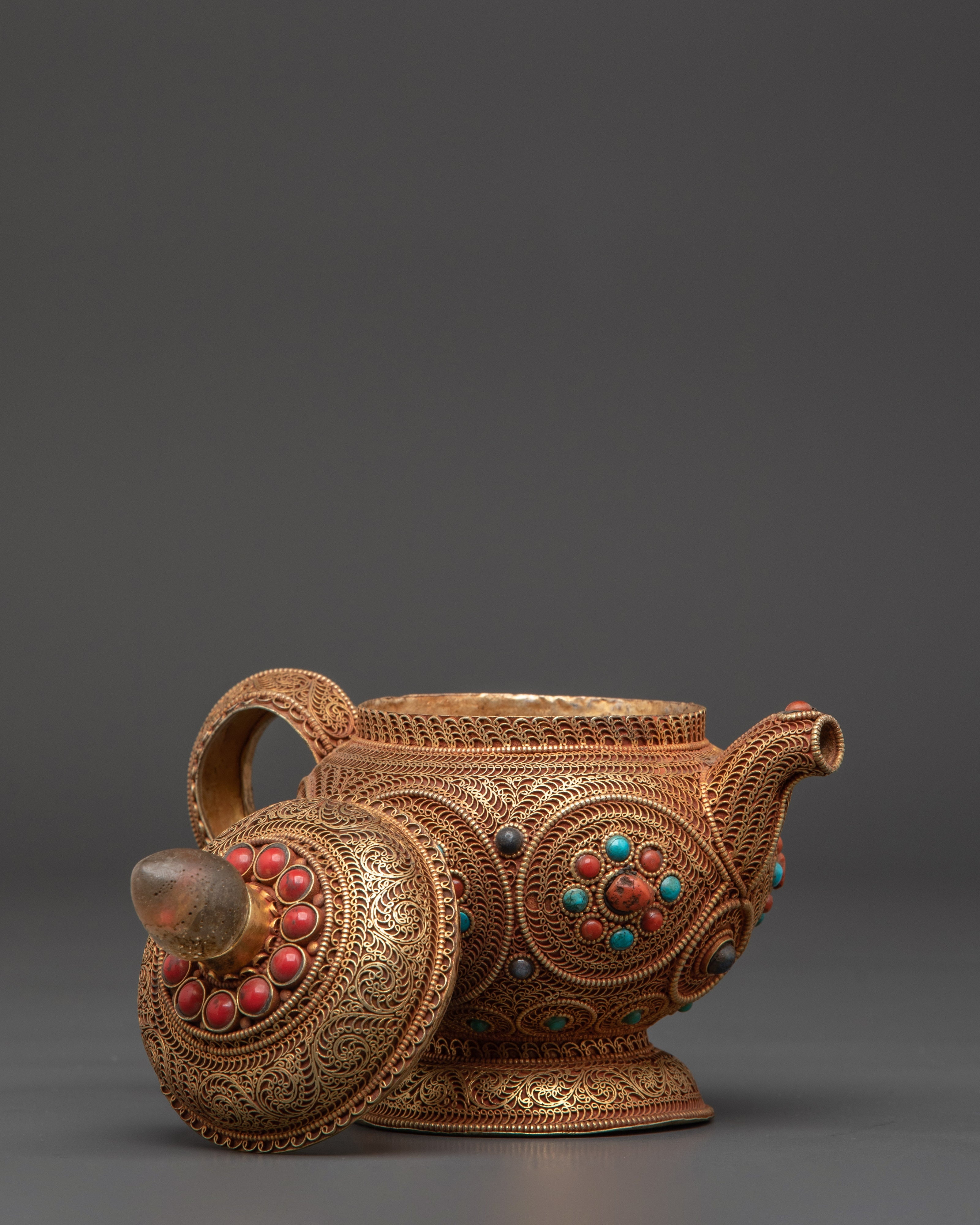 Sacred Buddhist Teapot | Tibetan Ritual Vessel
