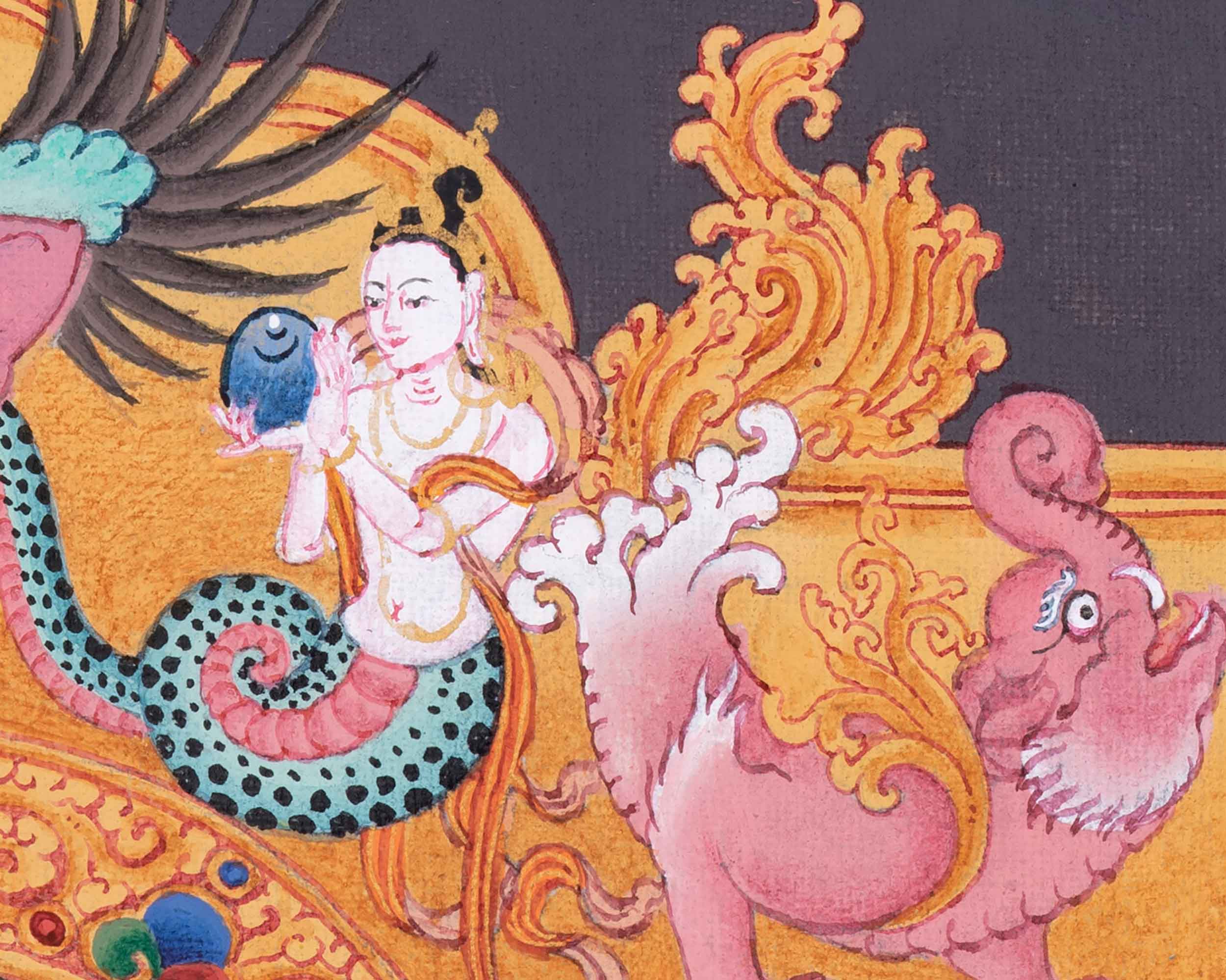 Enchanting Vajrayogini Thangka Art for Spiritual Awakening |  Traditional Tibetan Artwork