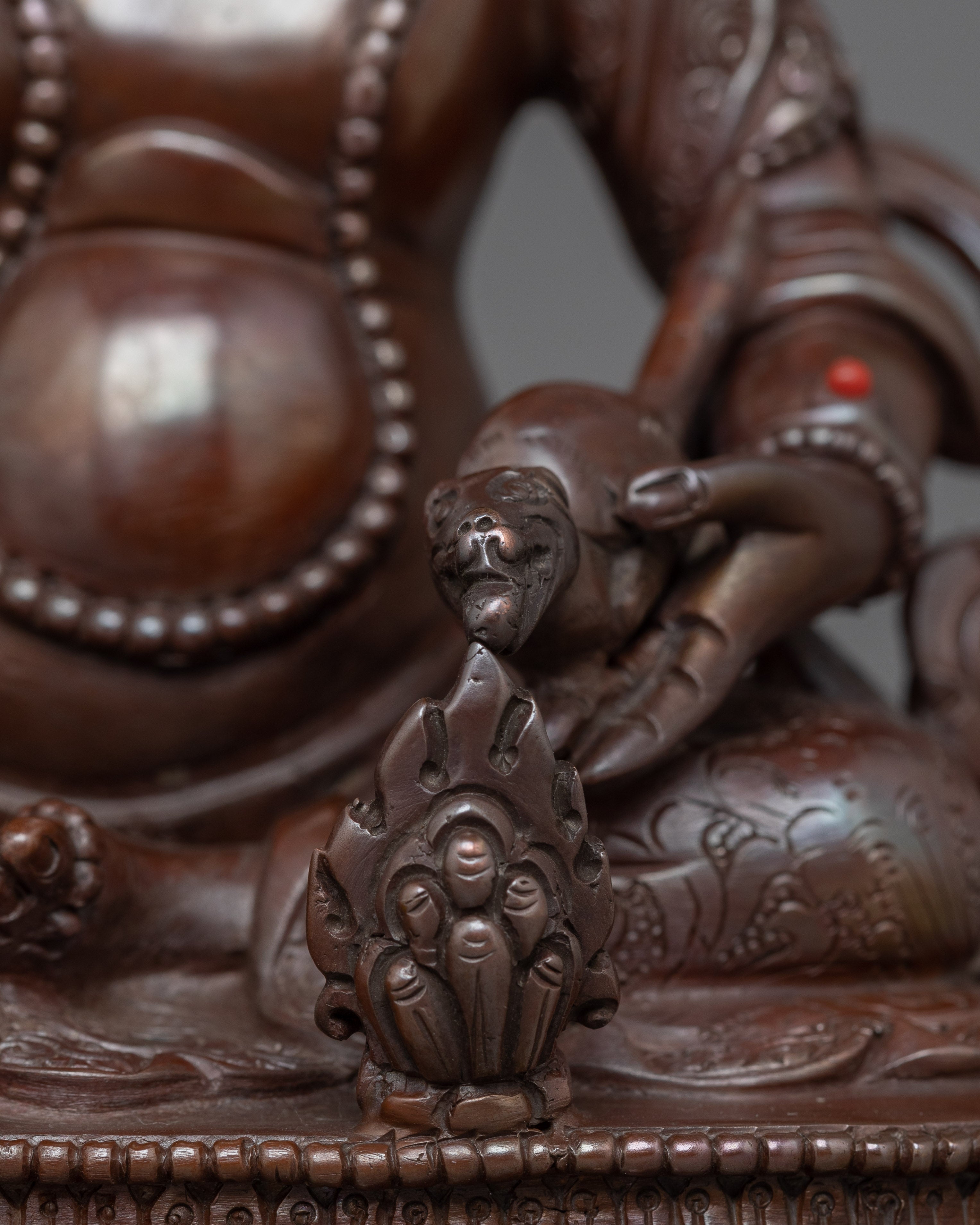 Dzambhala with Oxidized Body Statue | Bring Wealth and Prosperity