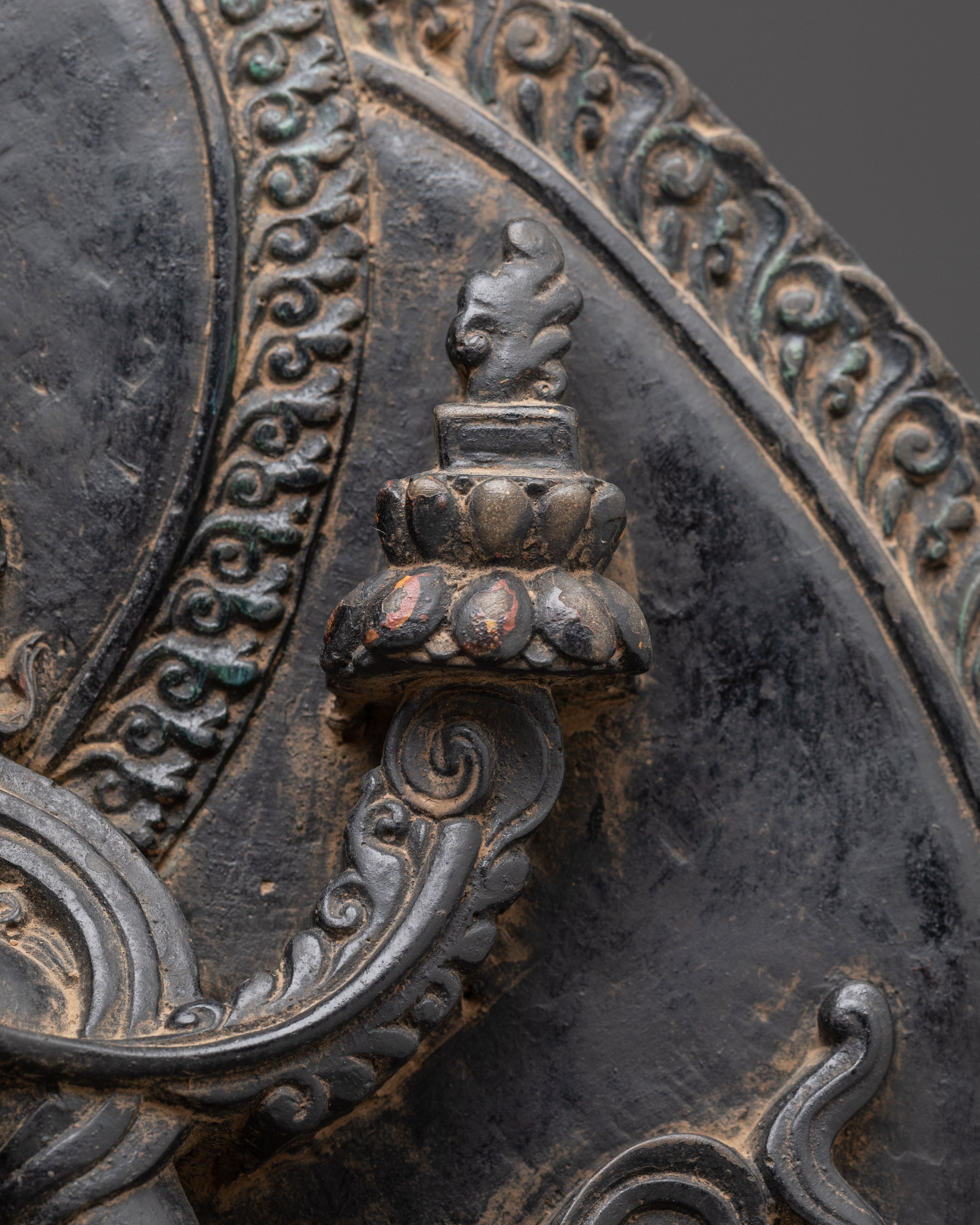 Handmade Statue of Simhanada Manjushri | Fierce Wisdom Deity Powder Stone Sculpture