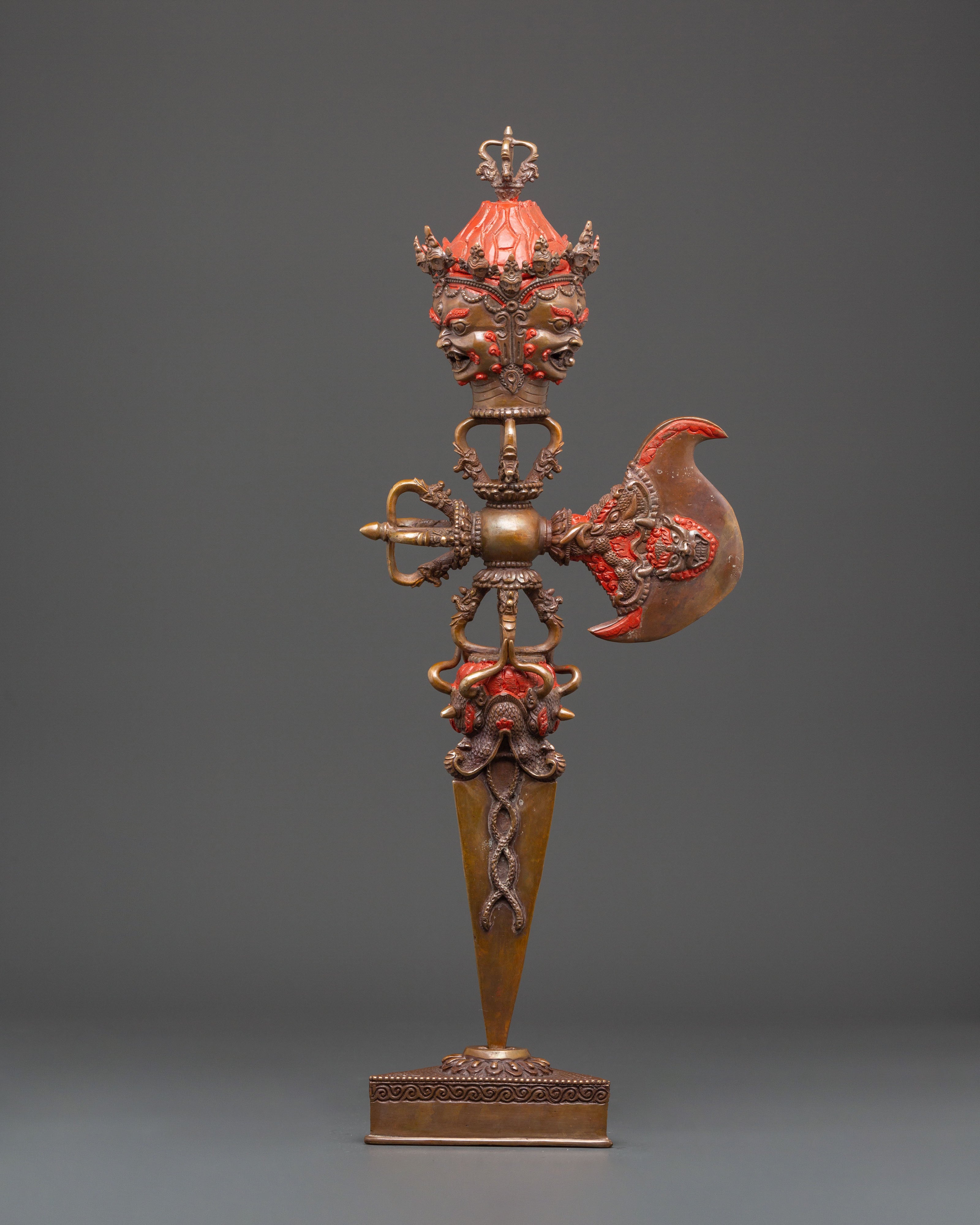 Handmade Spiritual Tibetan Phurba Ritual Dagger | Traditional Buddhist Ceremonial Tool