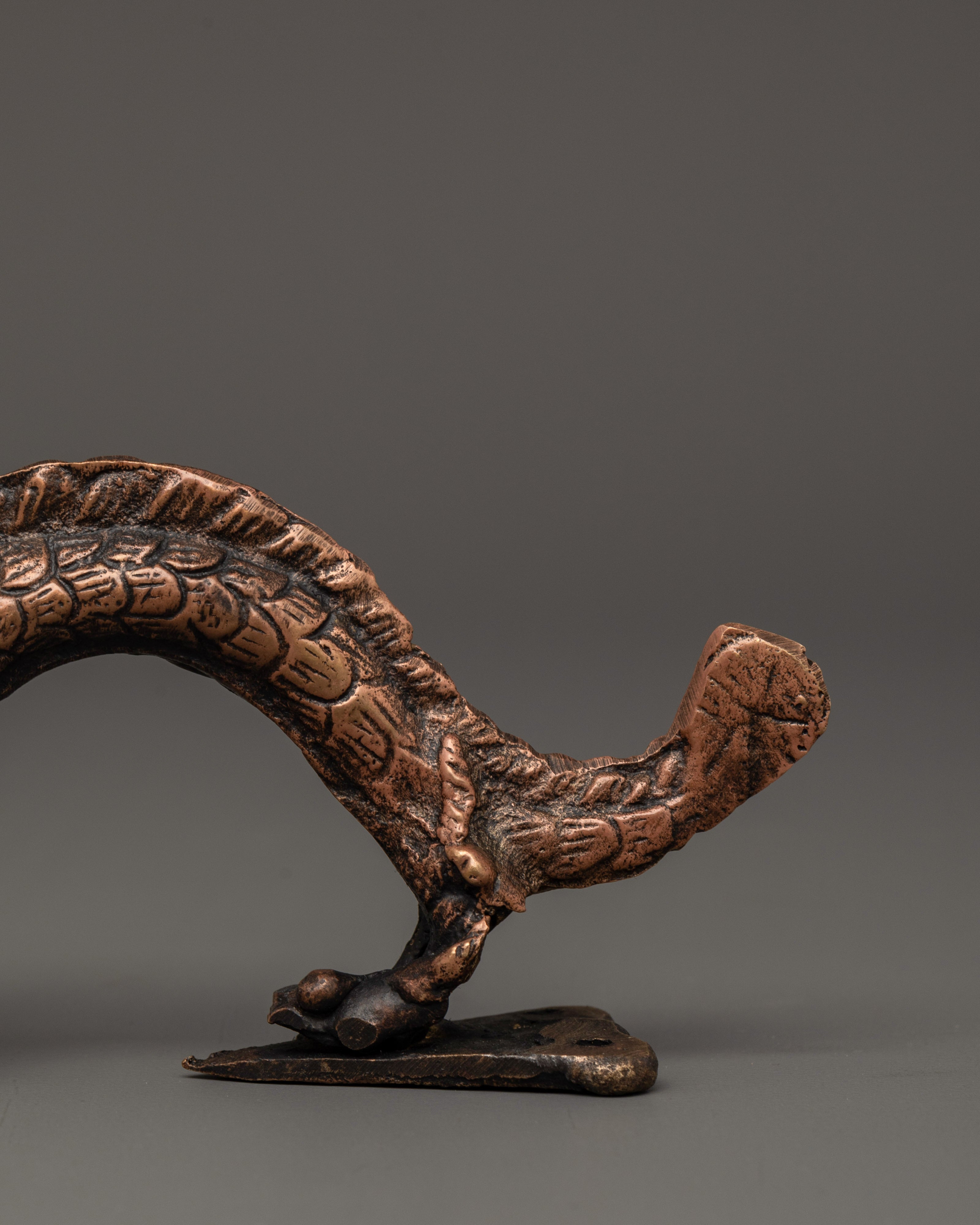Traditional Himalayan Metal Door Handle | Handcrafted Copper Door Ornament