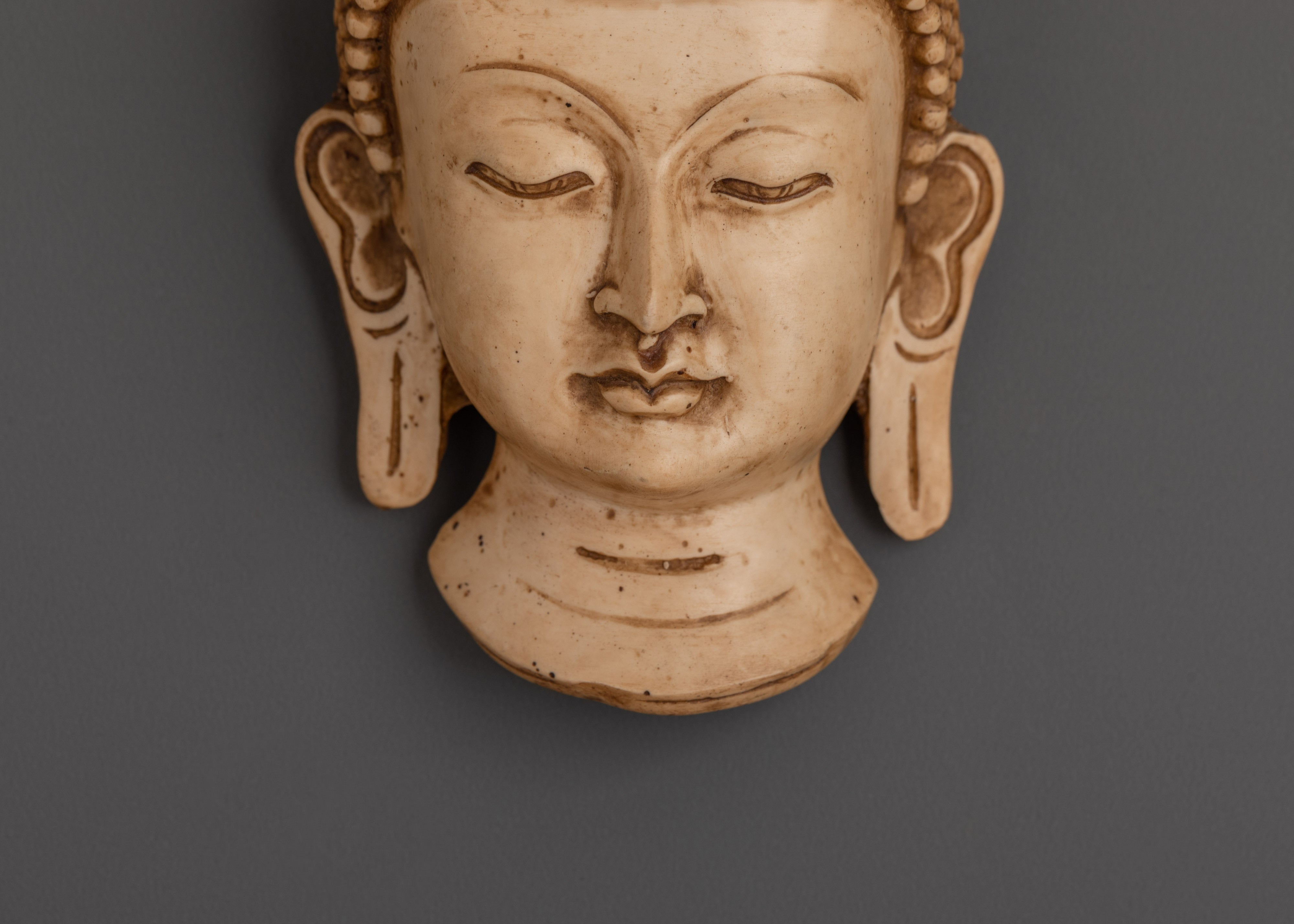 Sacred Buddha Wall Hanging | Ceramic Spiritual Wall Decor