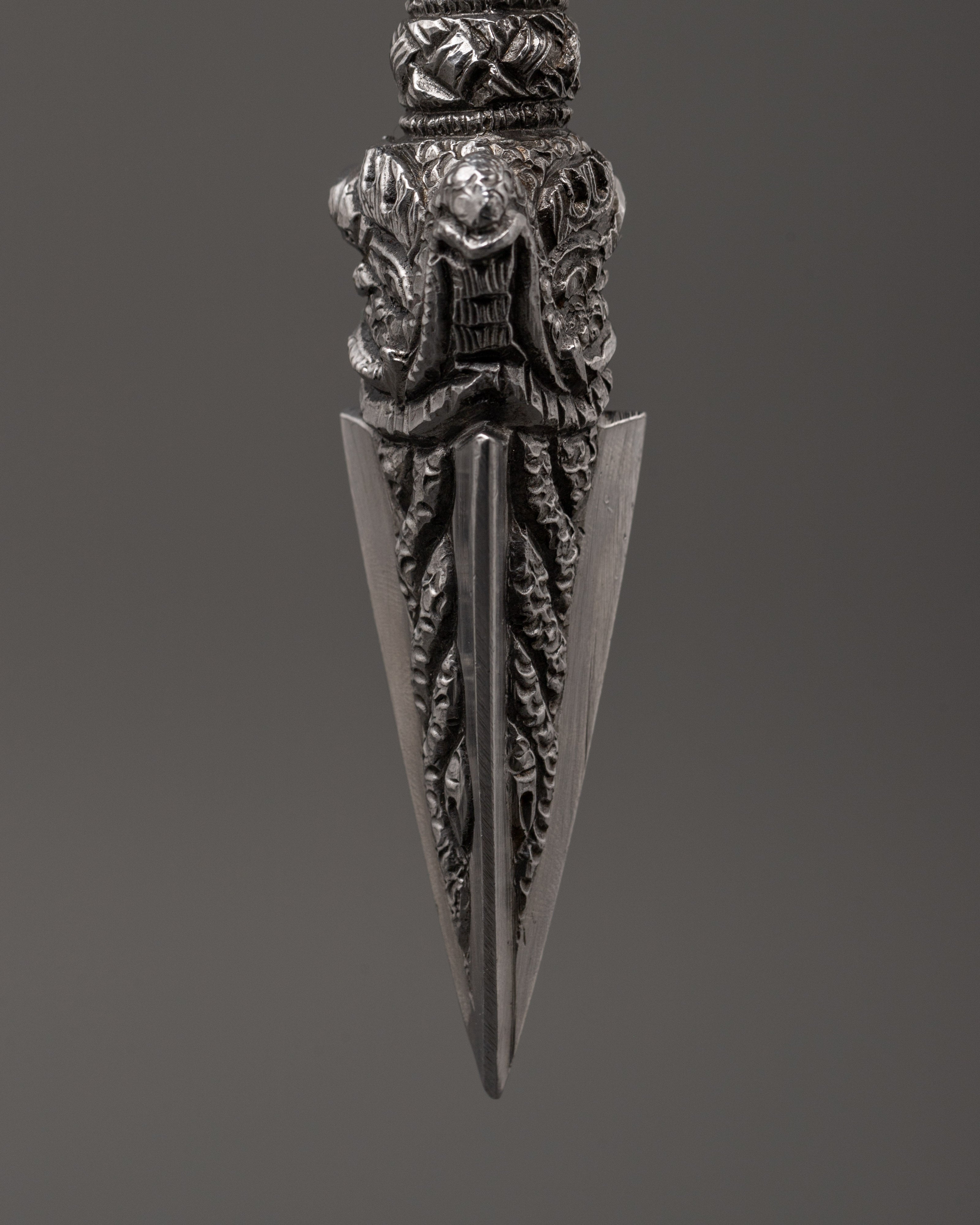 Tibetan Iron Phurba Dagger | Tibetan Buddhist Spiritual Tool