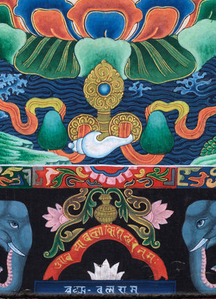 Padhma Pani Thangka Print | Avalokiteshvara Traditional Thangka | Digital Wall Decors