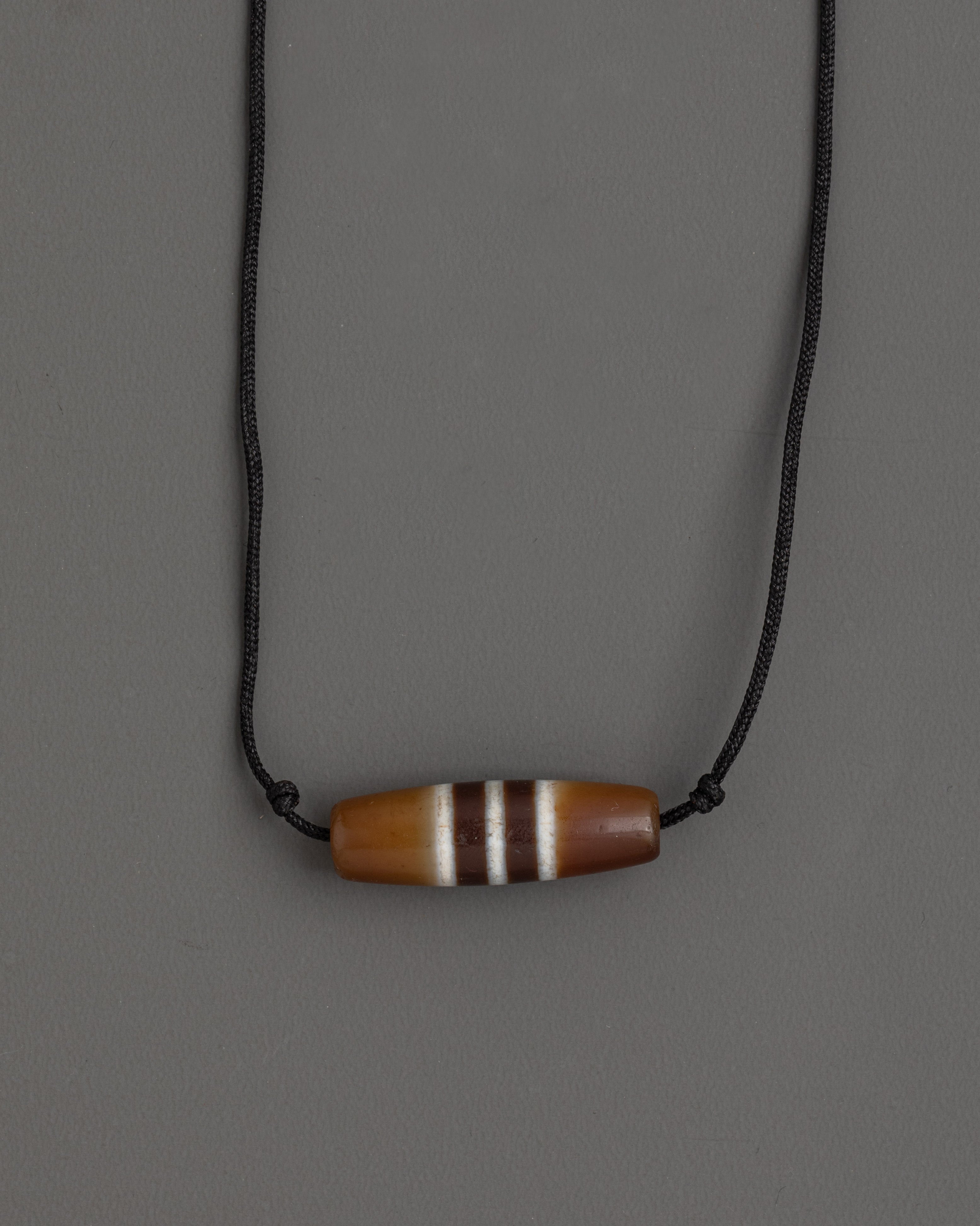 Tibetan Black and White Chong Dzi Locket | Spiritual Protection and Healing Amulet