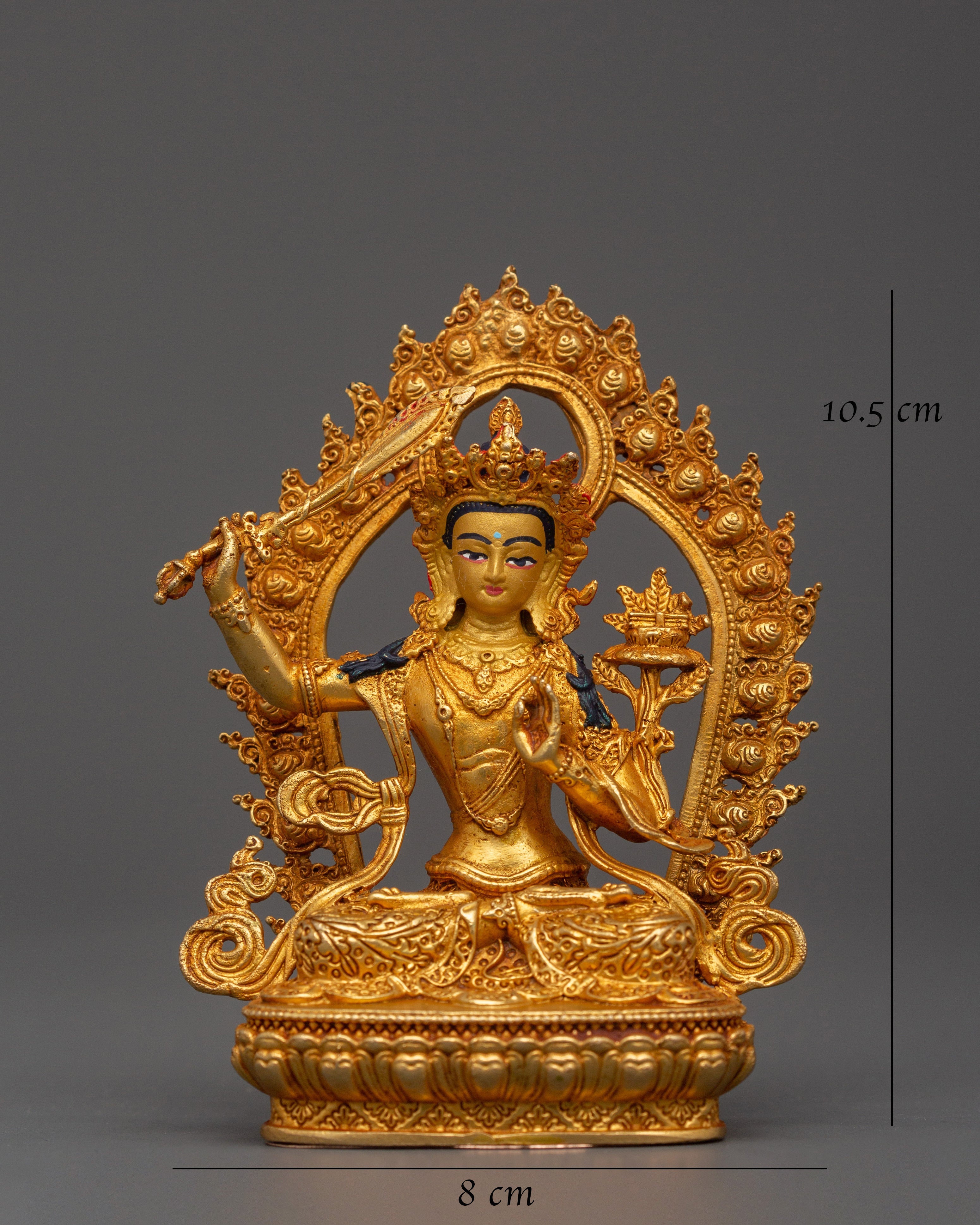 Manjushri Buddhist Wisdom Deity Statue | Ideal for Buddhist Altar and Zen Artwork