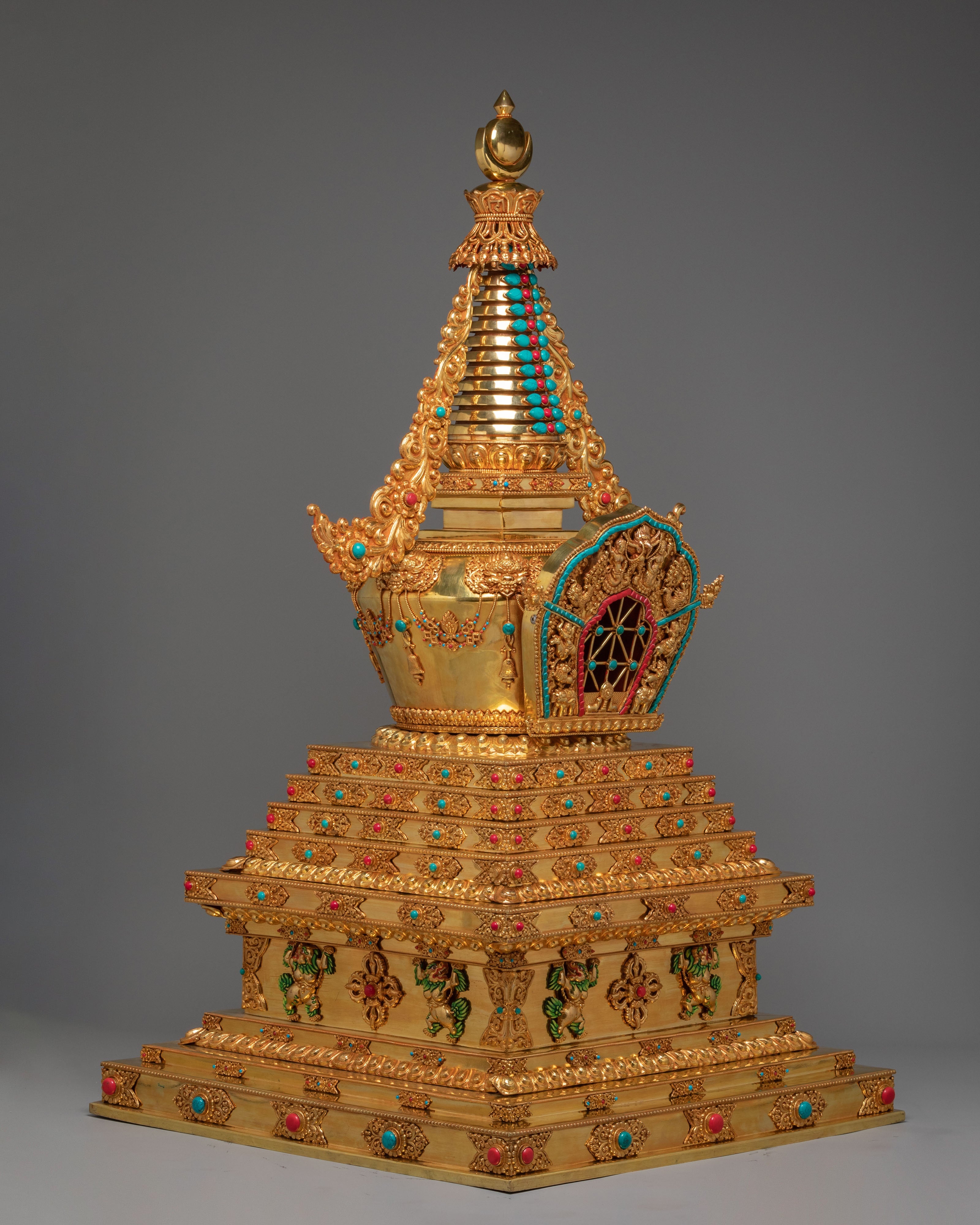 Traditional Spiritual Enlightenment Stupa | Handmade Buddhist Shrine