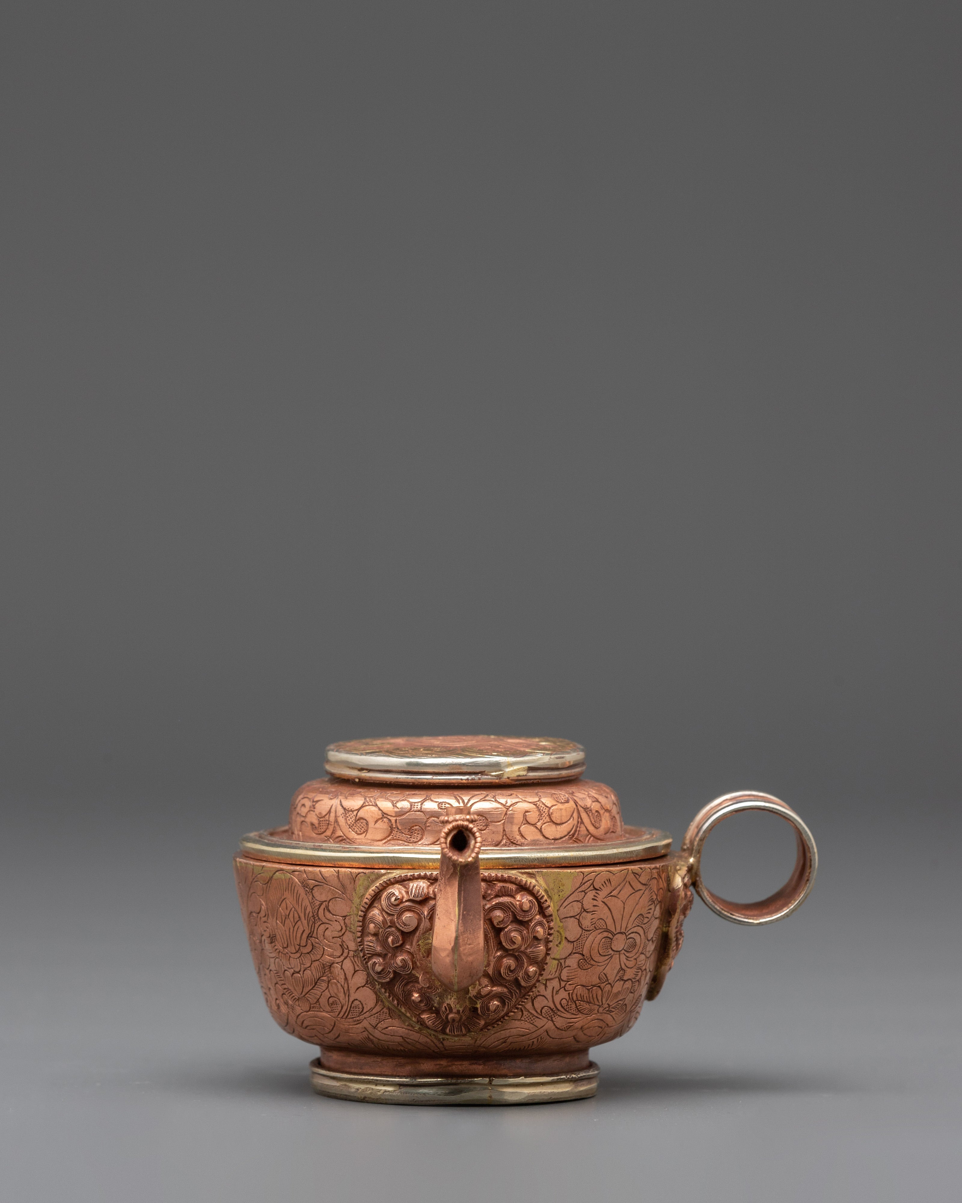 Handcrafted Copper Offering Bowls Set for Rituals and Meditation