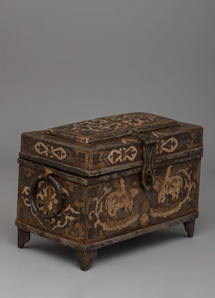 Silver-Plated Tibetan Treasure Box | Sacred Artifact Storage