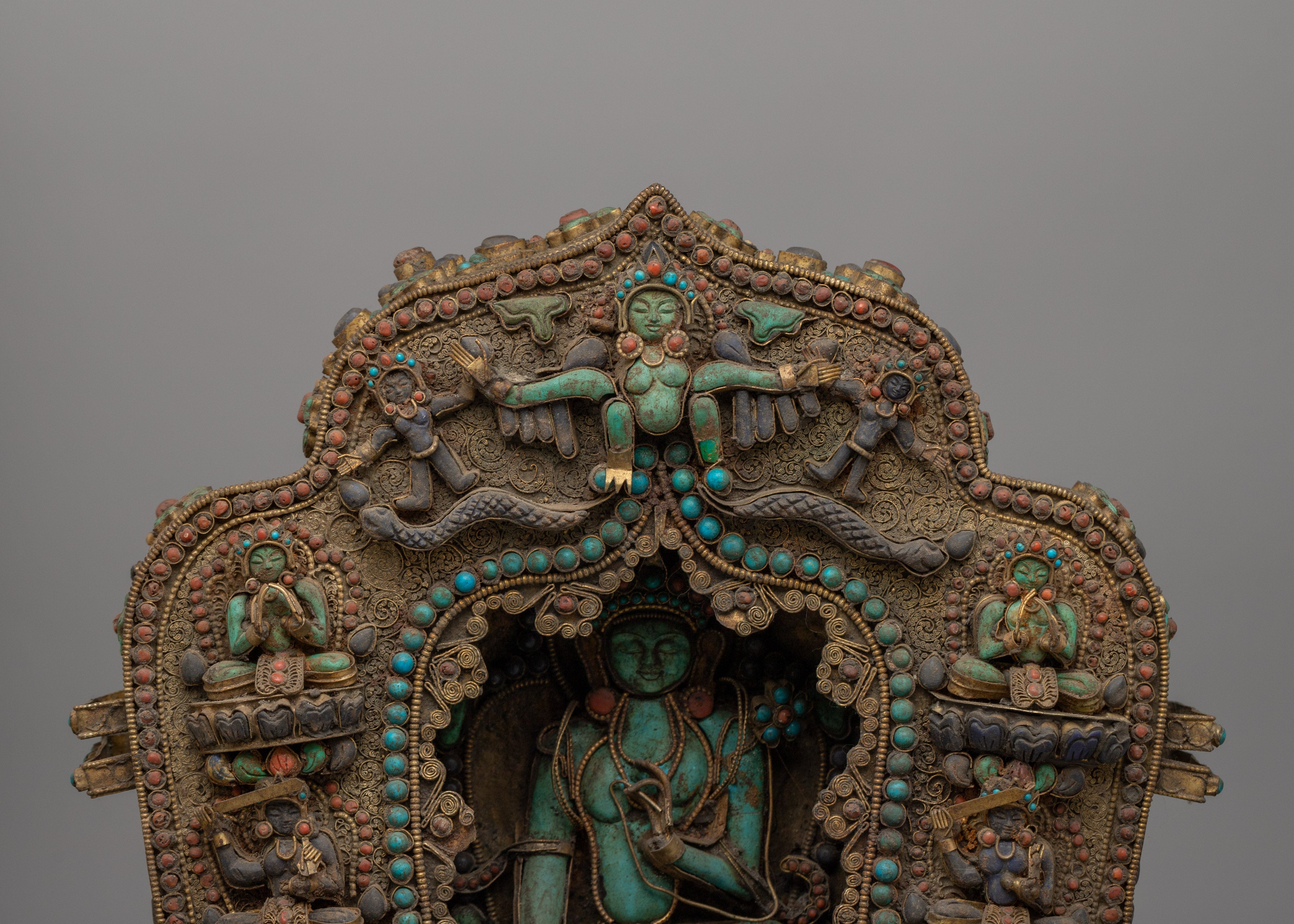 Green Tara Ghau Box | Spiritual Prayer Amulet