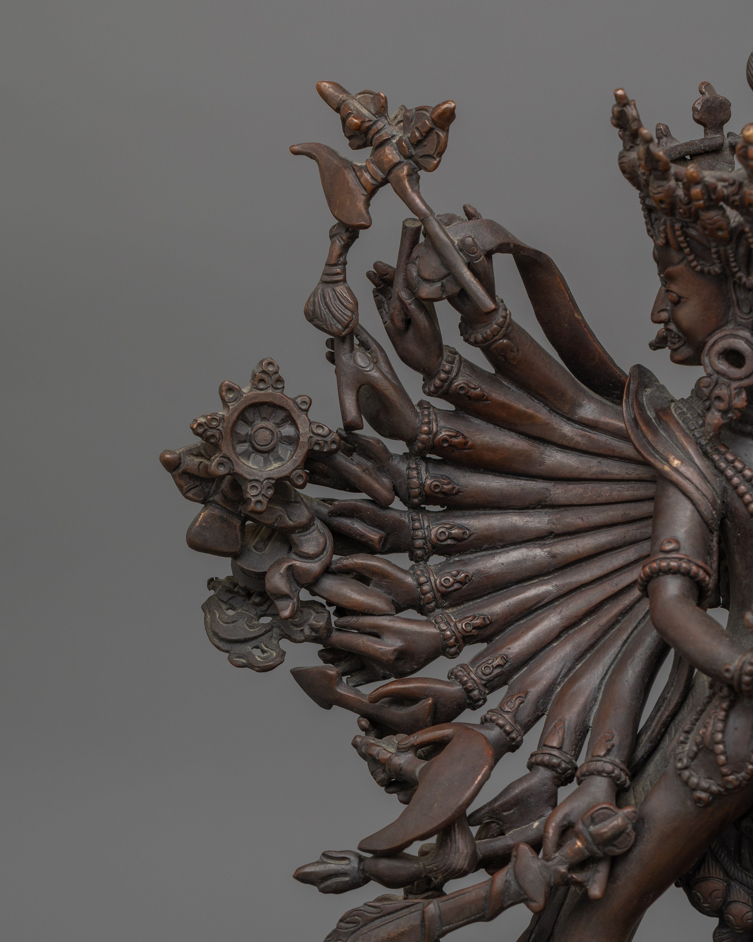 Oxidized body Statue of Kala Chakra | Traditional Himalayan Art
