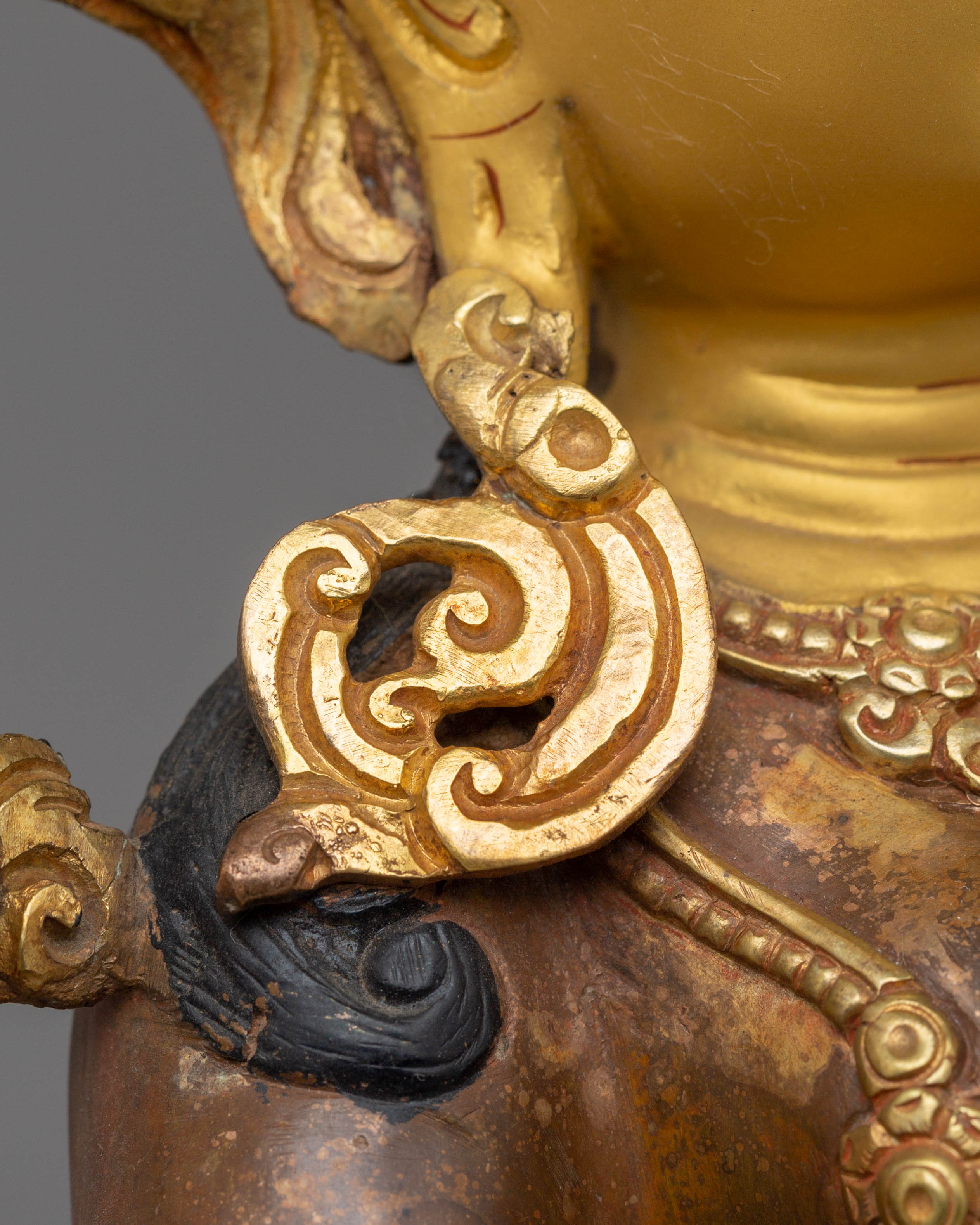 24K Gold Glided Statue of Green Tara | Enlightened Tara