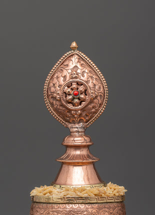 Copper Mandala Offering Set with Brass | Buffed Finish with Brass Accents