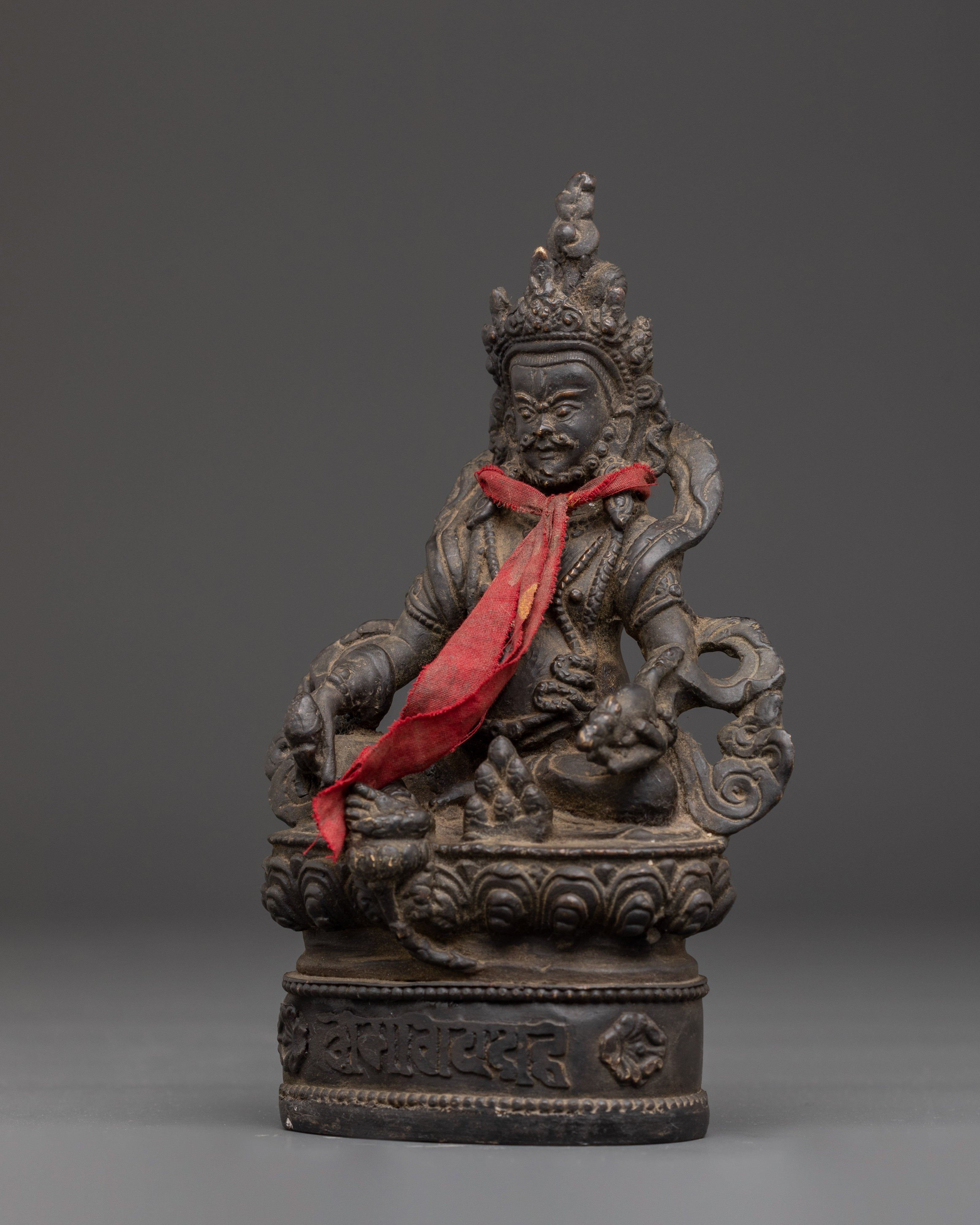 Spiritual Wealth Deity Dzambhala Statue | Figurine for Shrine, Altar and Dharma Decor