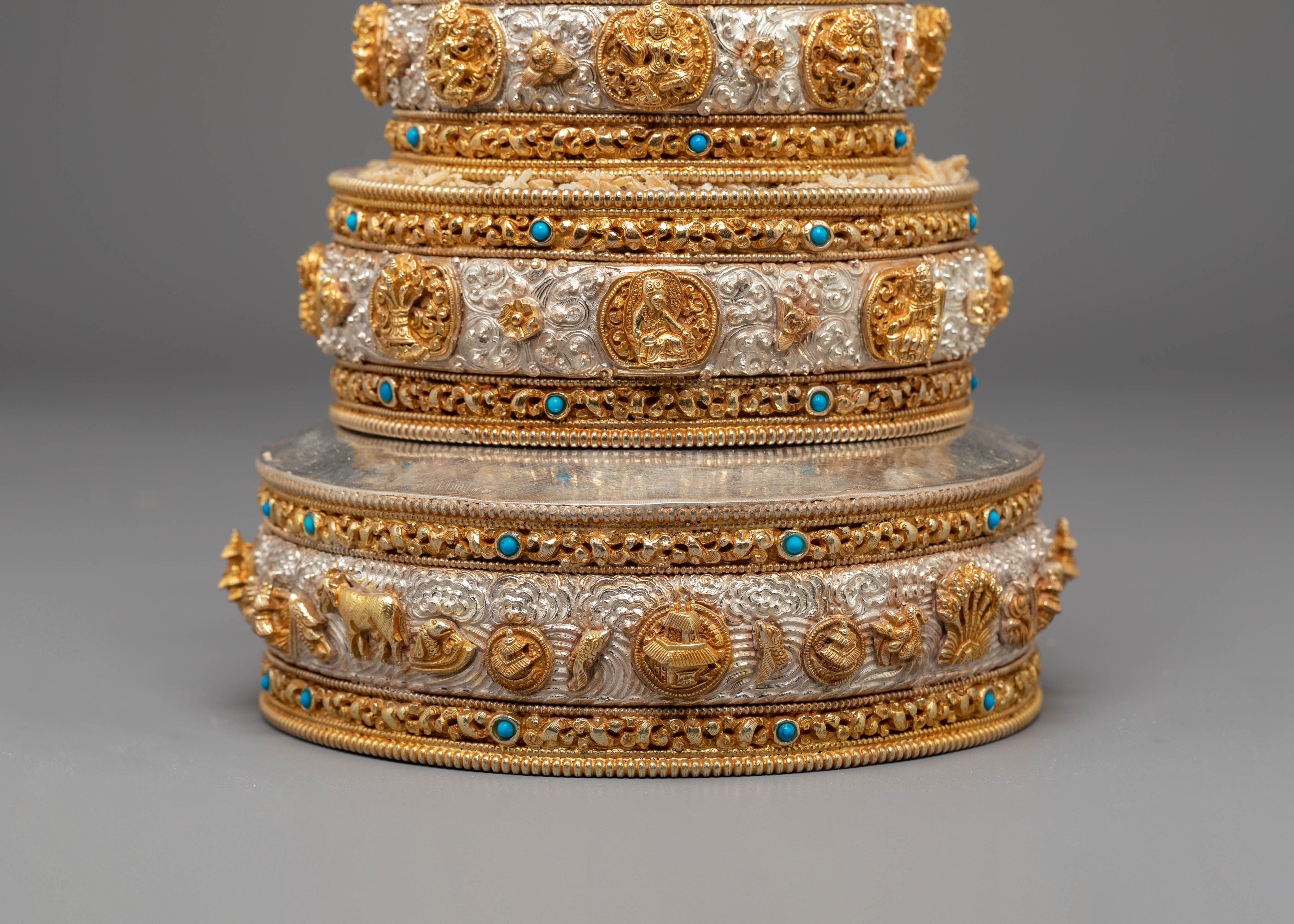 Sacred Mandala Wall Hanging for Meditation | Copper Silver Gold Spiritual Decor